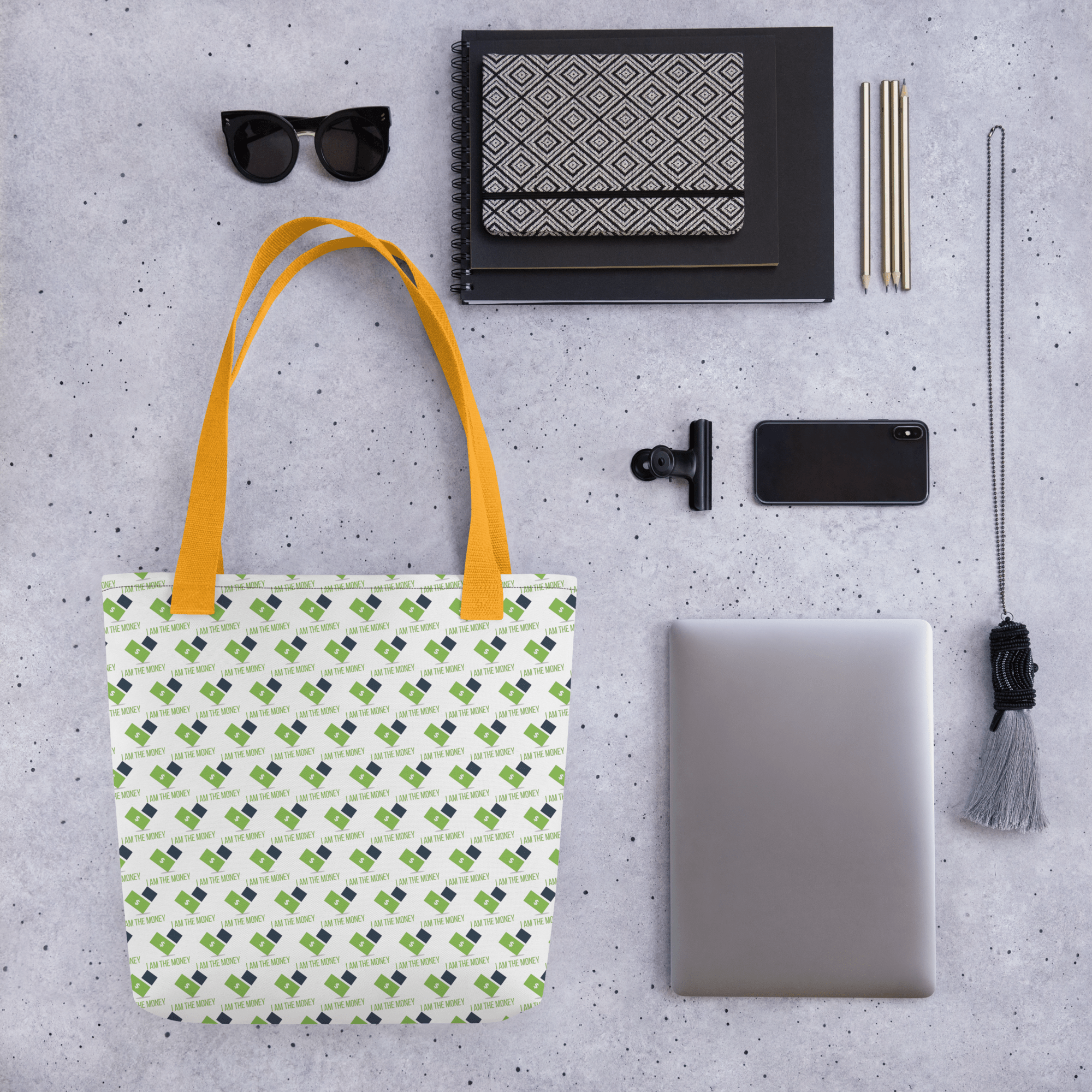 MDB Co. "I AM" THE MONEY All-Over Tote - The Million Dollar Bill Co. CUT-SEW