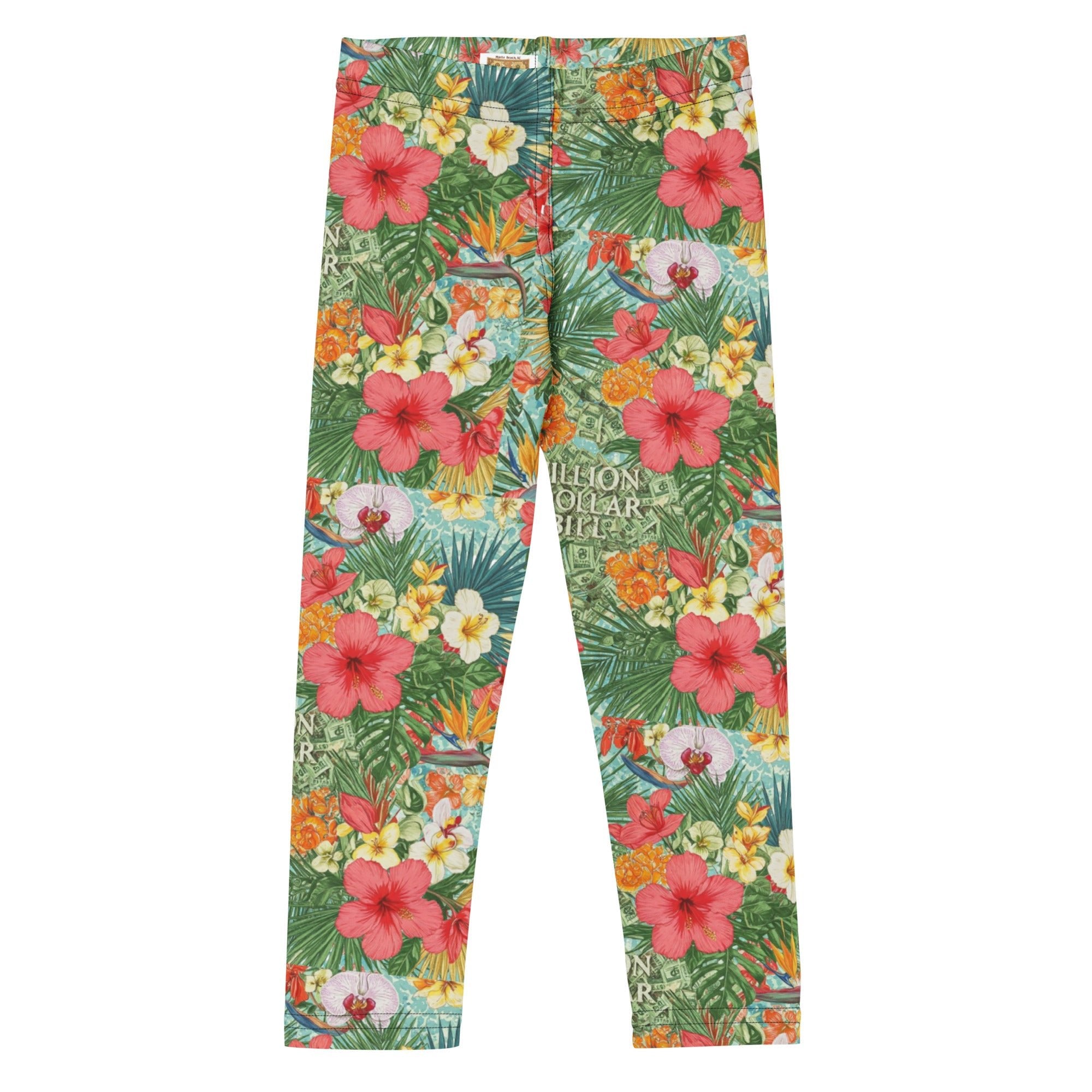 MDB Co. FLORAL BILLS ALL - OVER Kid's Leggings - The Million Dollar Bill Co.
