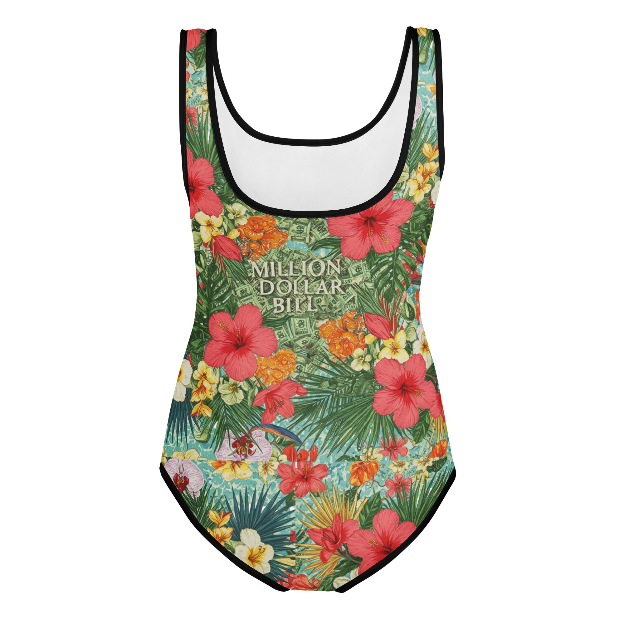 MDB Co. FLORAL BILLS All - Over Print Youth Swimsuit - The Million Dollar Bill Co.