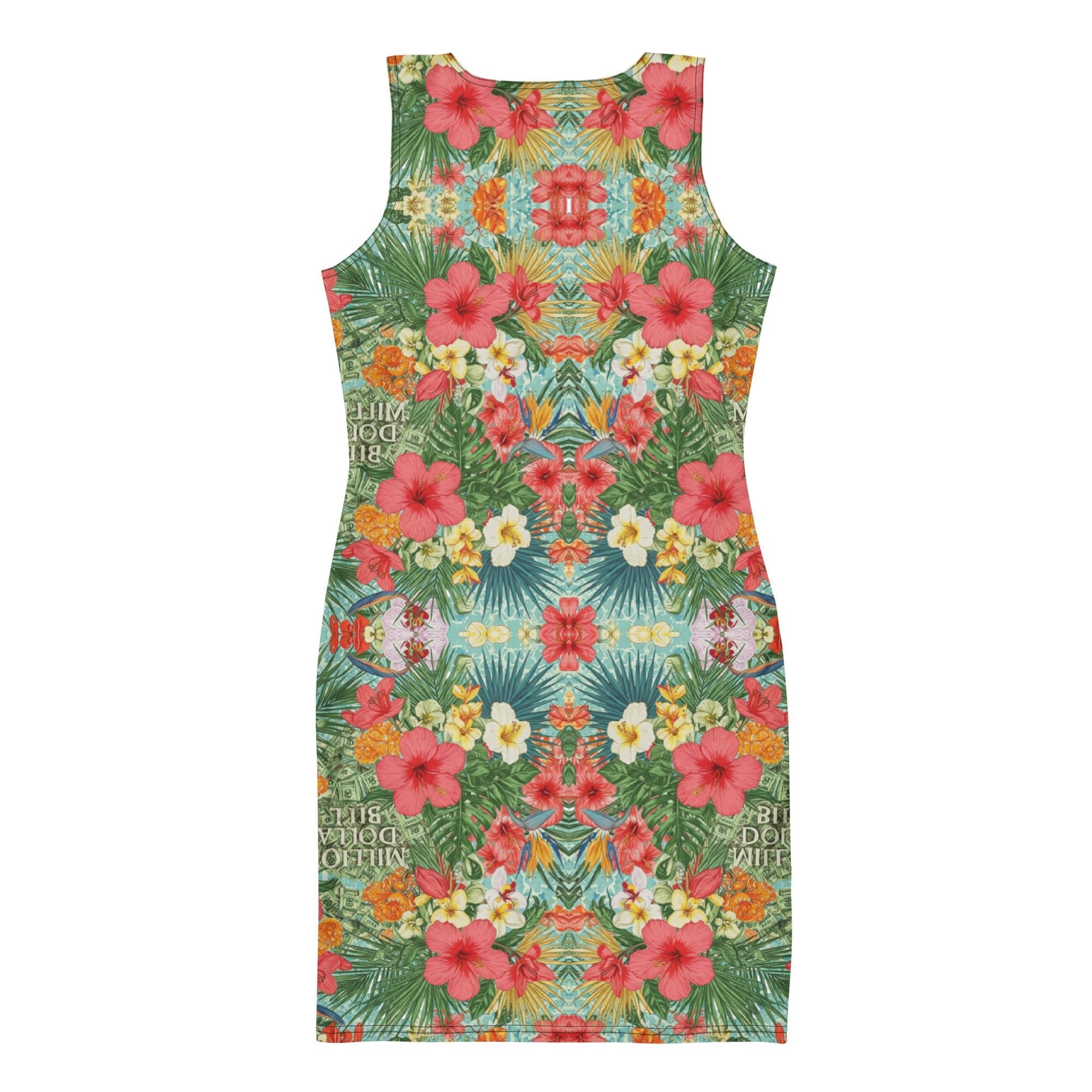 MDB Co. FLORAL BILLS Bodycon dress - The Million Dollar Bill Co. CUT-SEW