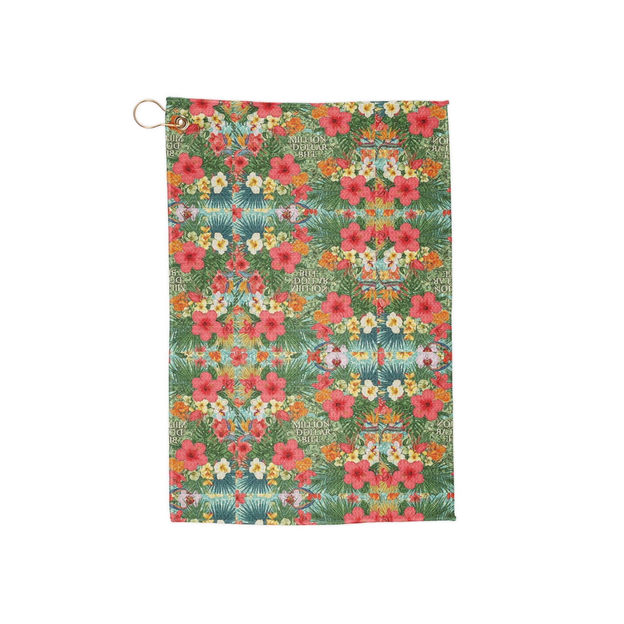 MDB Co. FLORAL BILLS Golf towel - The Million Dollar Bill Co.