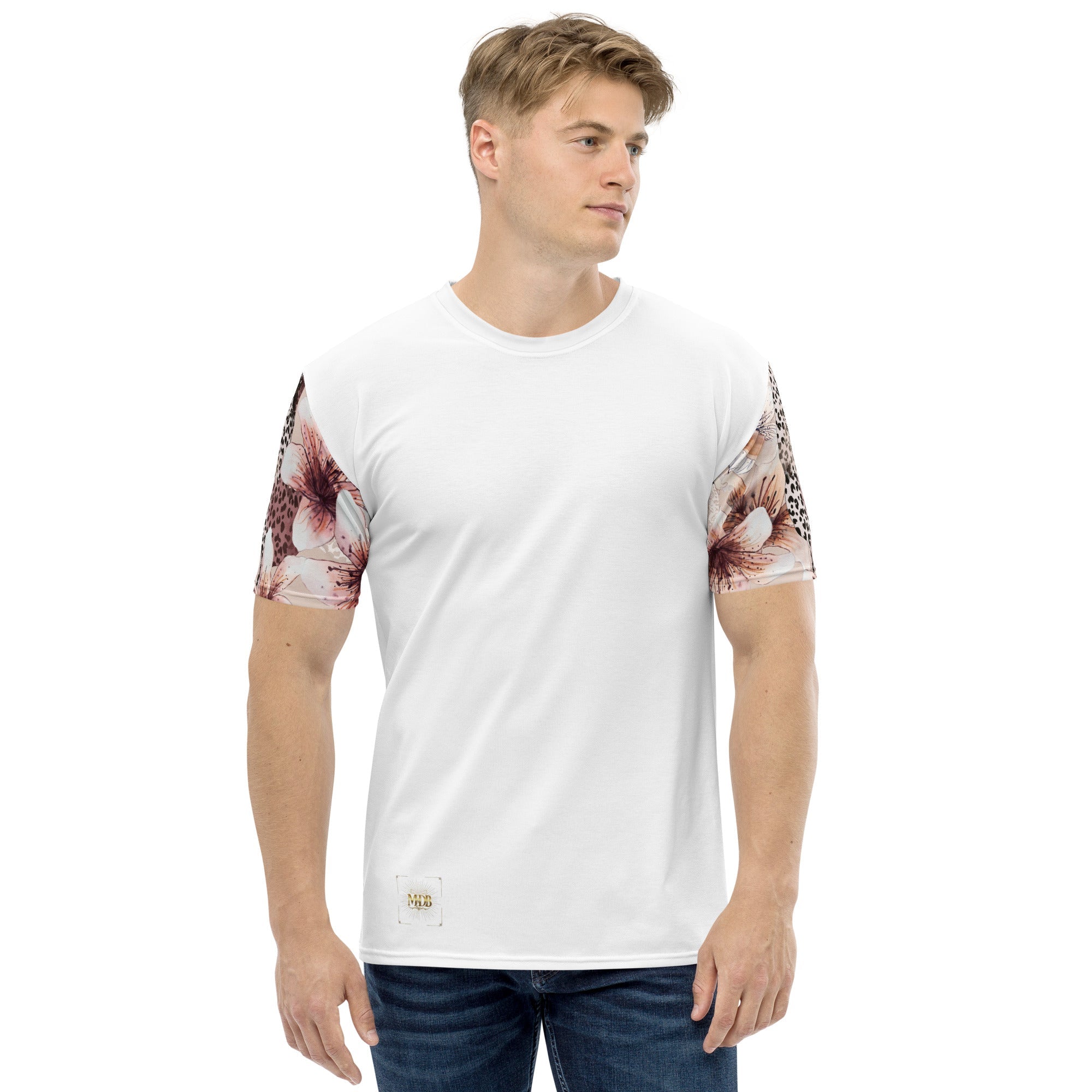 MDB Co. LEOPARD FLORAL HALF ALL-OVER MEN'S HEAVY TEE - The Million Dollar Bill Co. 7