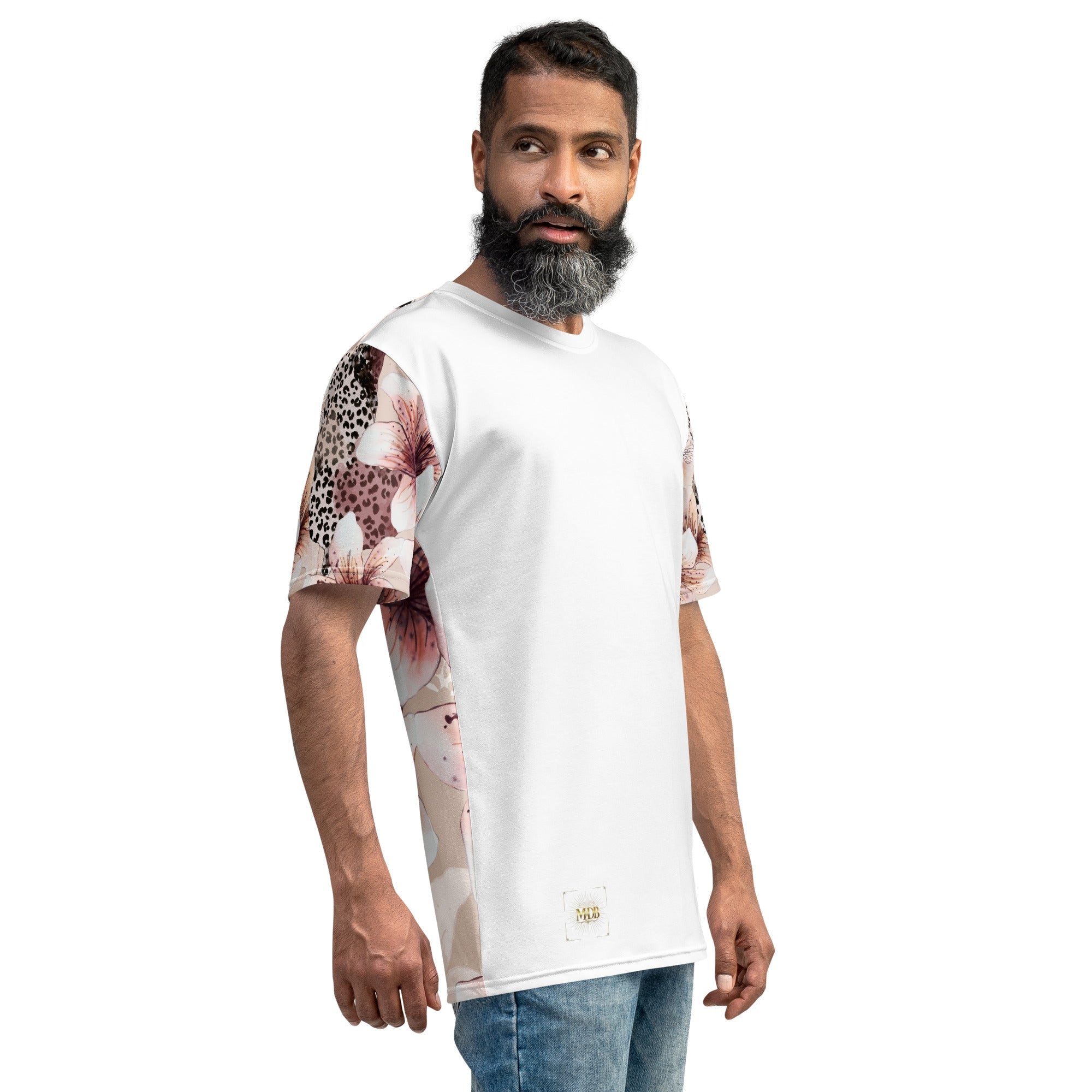 MDB Co. LEOPARD FLORAL HALF ALL-OVER MEN'S HEAVY TEE - The Million Dollar Bill Co. 4