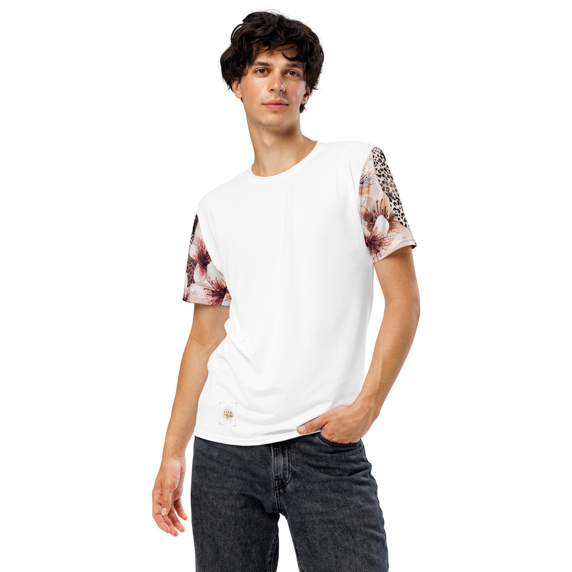 MDB Co. LEOPARD FLORAL HALF ALL-OVER MEN'S HEAVY TEE - The Million Dollar Bill Co. 2