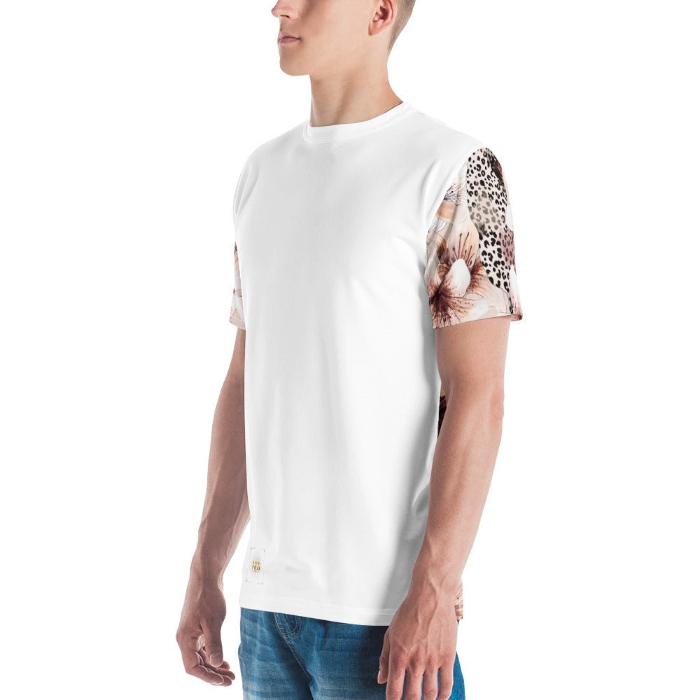 MDB Co. LEOPARD FLORAL HALF ALL-OVER MEN'S HEAVY TEE - The Million Dollar Bill Co. 6