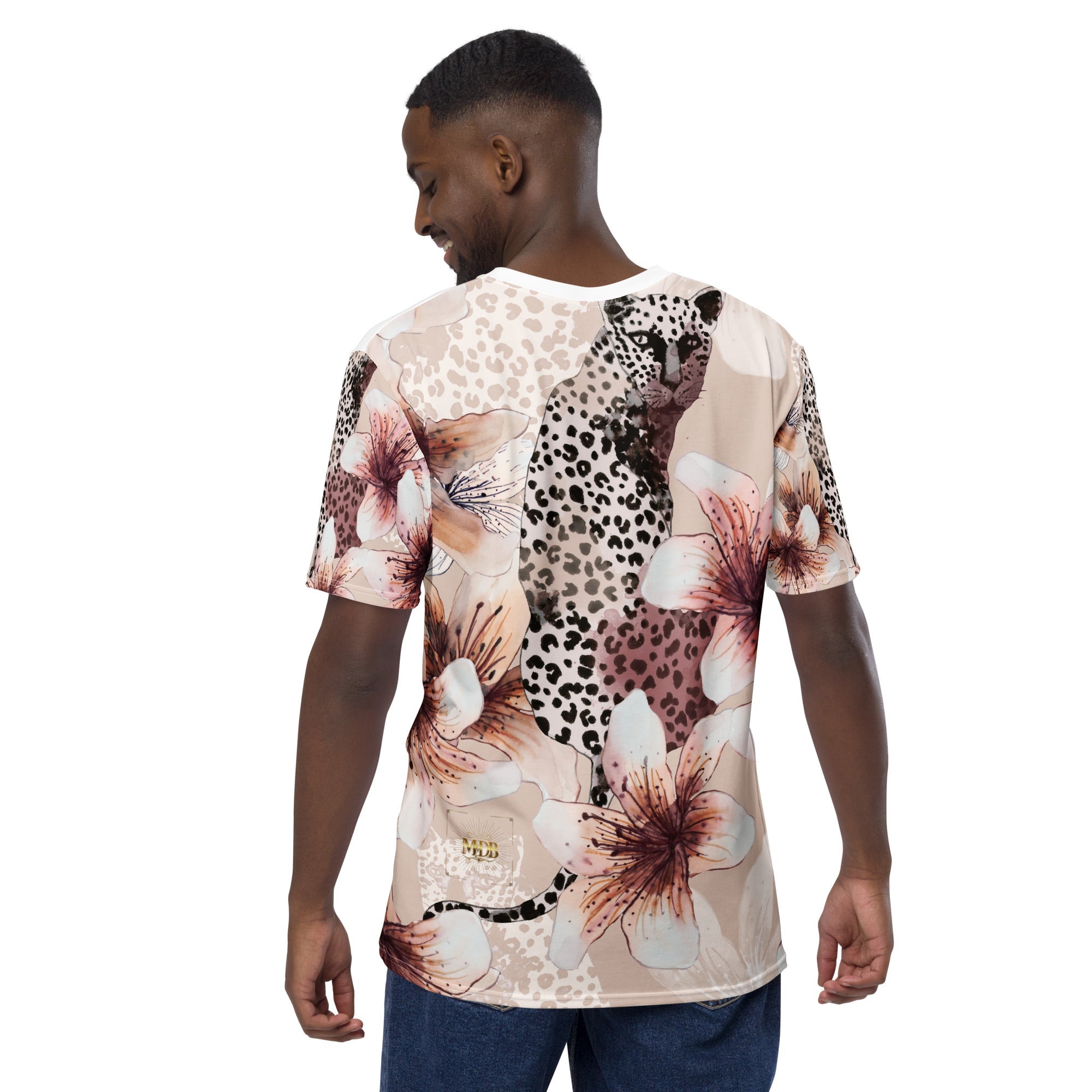 MDB Co. LEOPARD FLORAL HALF ALL-OVER MEN'S HEAVY TEE - The Million Dollar Bill Co. 3
