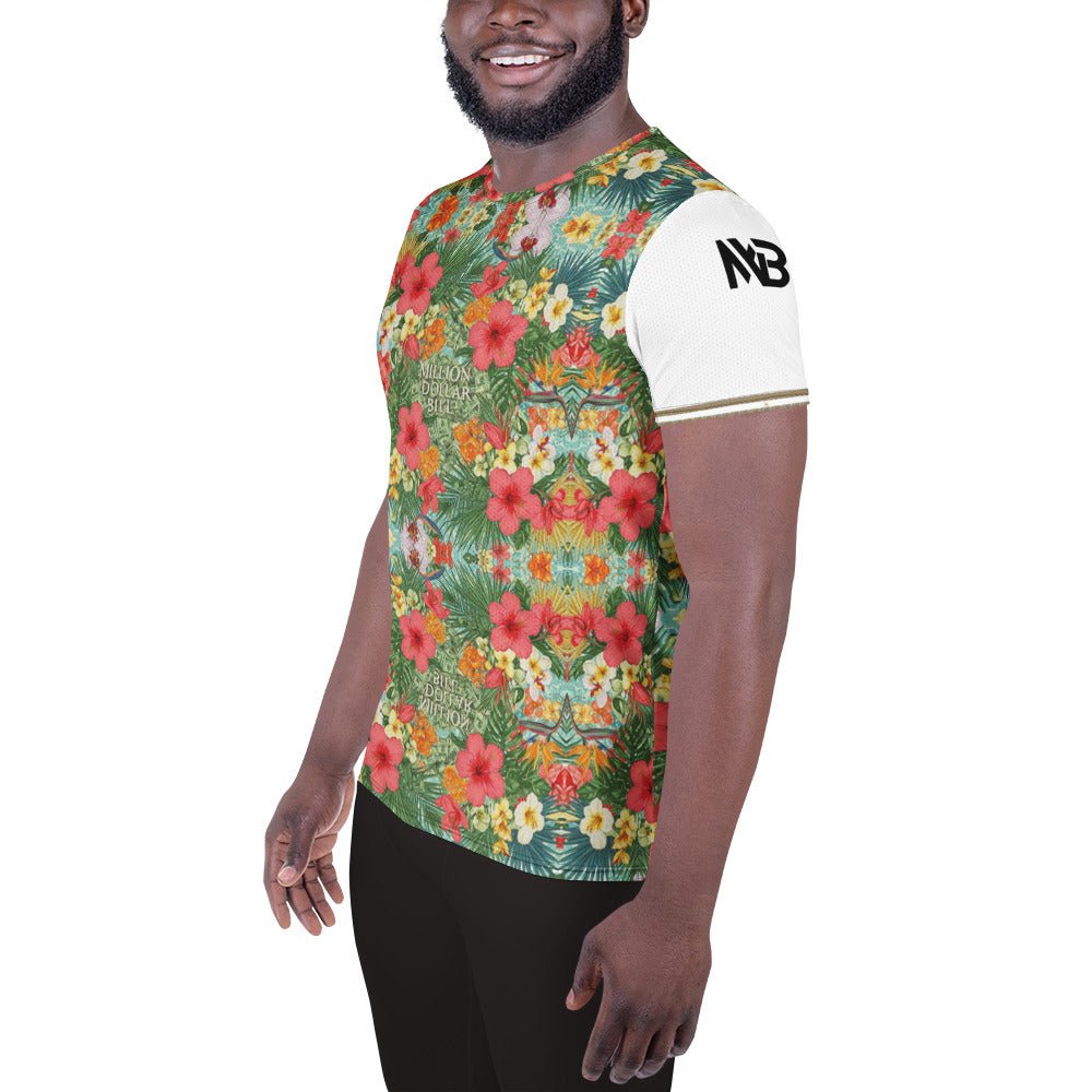 MDB Co. FLORAL BILLS Men's athletic t-shirt - The Million Dollar Bill Co.