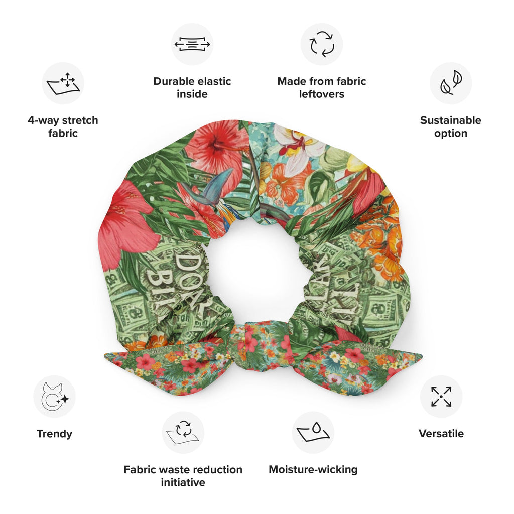 MDB Co. FLORAL BILLS Recycled Scrunchie - The Million Dollar Bill Co.