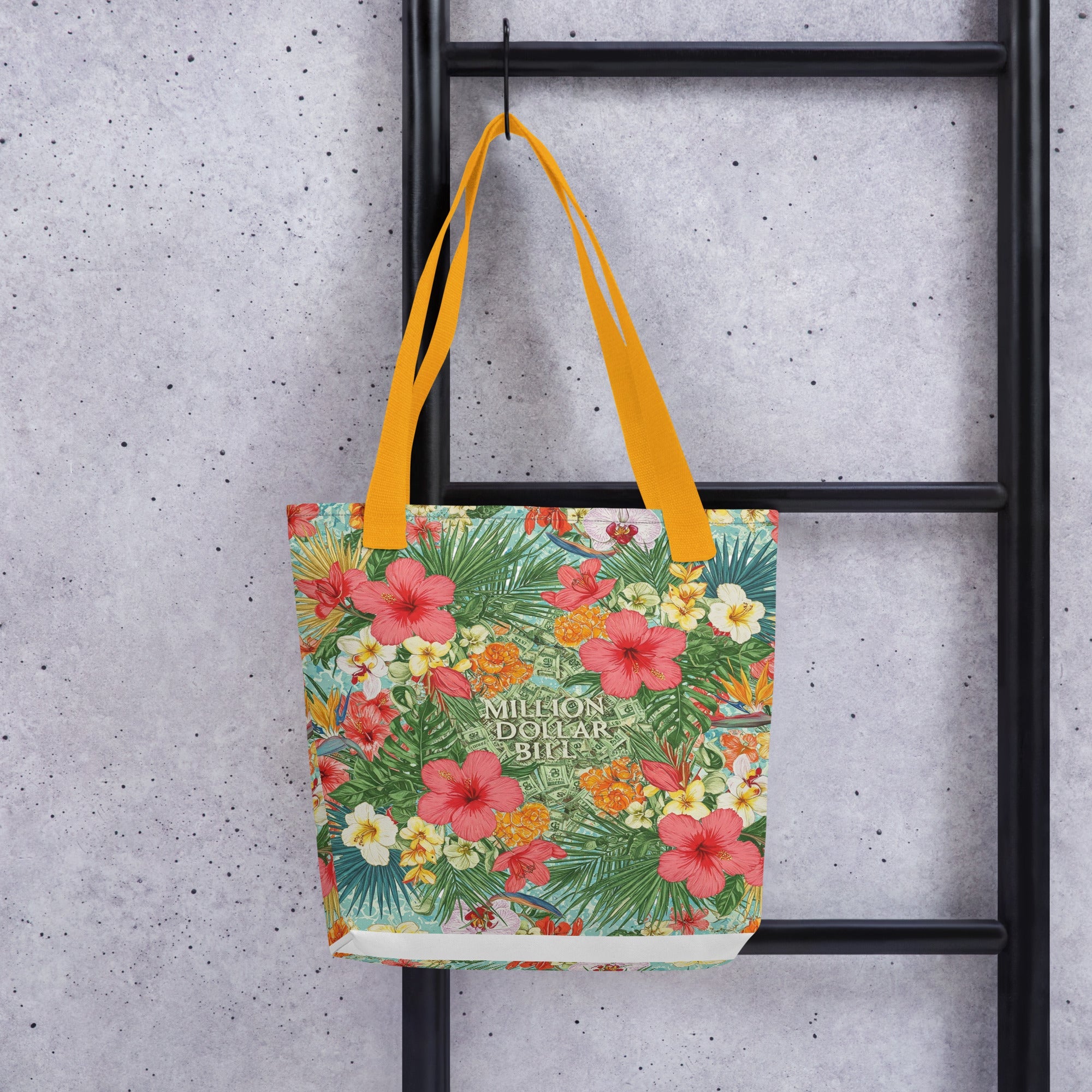 MDB Co. Signature FLORAL BILLS Tote bag - The Million Dollar Bill Co. CUT-SEW