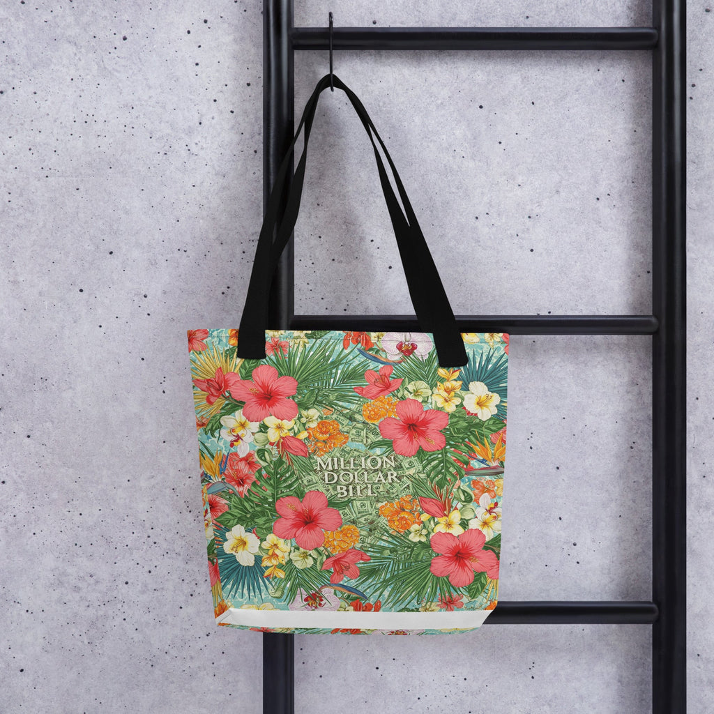 MDB Co. Signature FLORAL BILLS Tote bag - The Million Dollar Bill Co. CUT-SEW