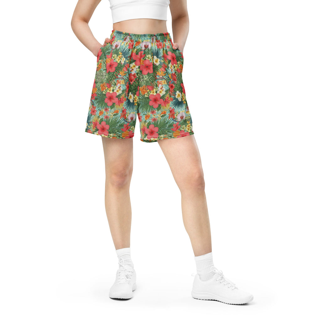 MDB Co. FLORAL BILLS Unisex mesh shorts - The Million Dollar Bill Co.