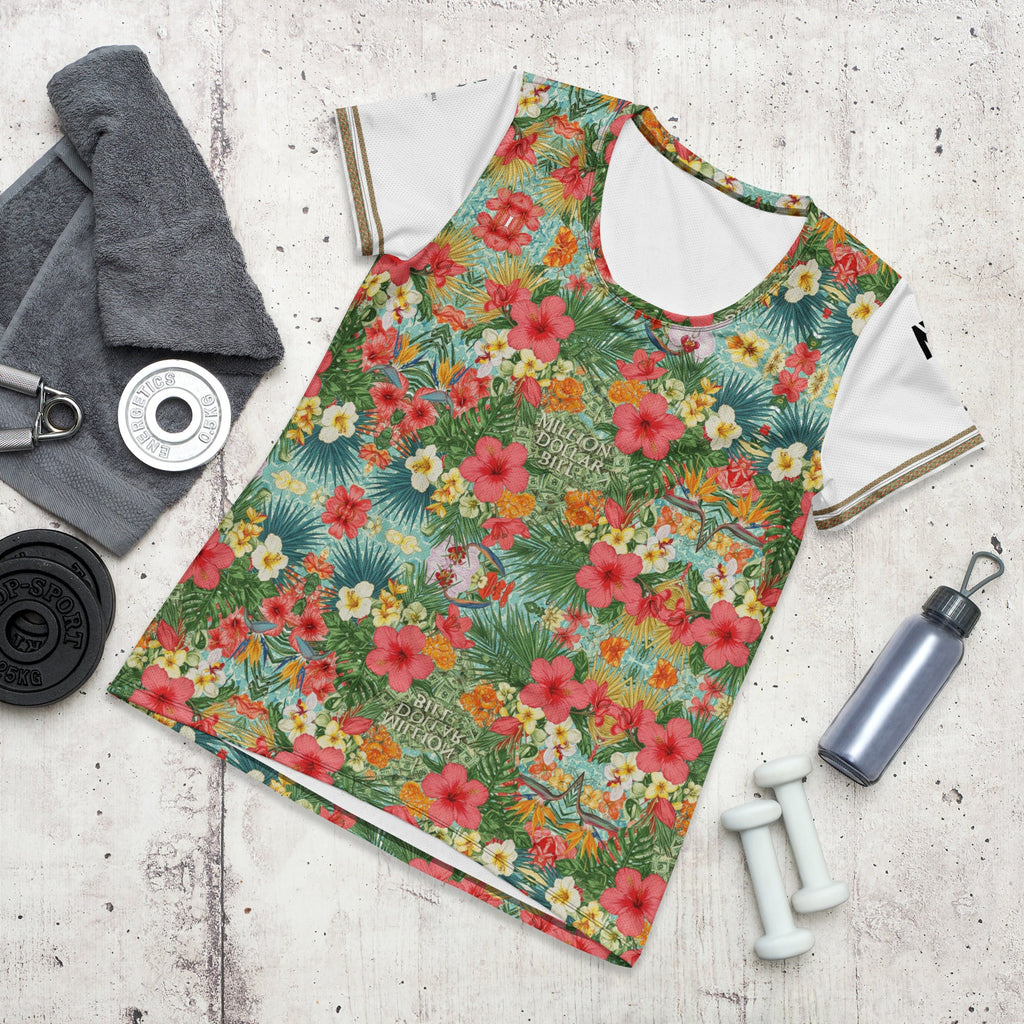 MDB Co. FLORAL BILLS Women's athletic t-shirt - The Million Dollar Bill Co. 7