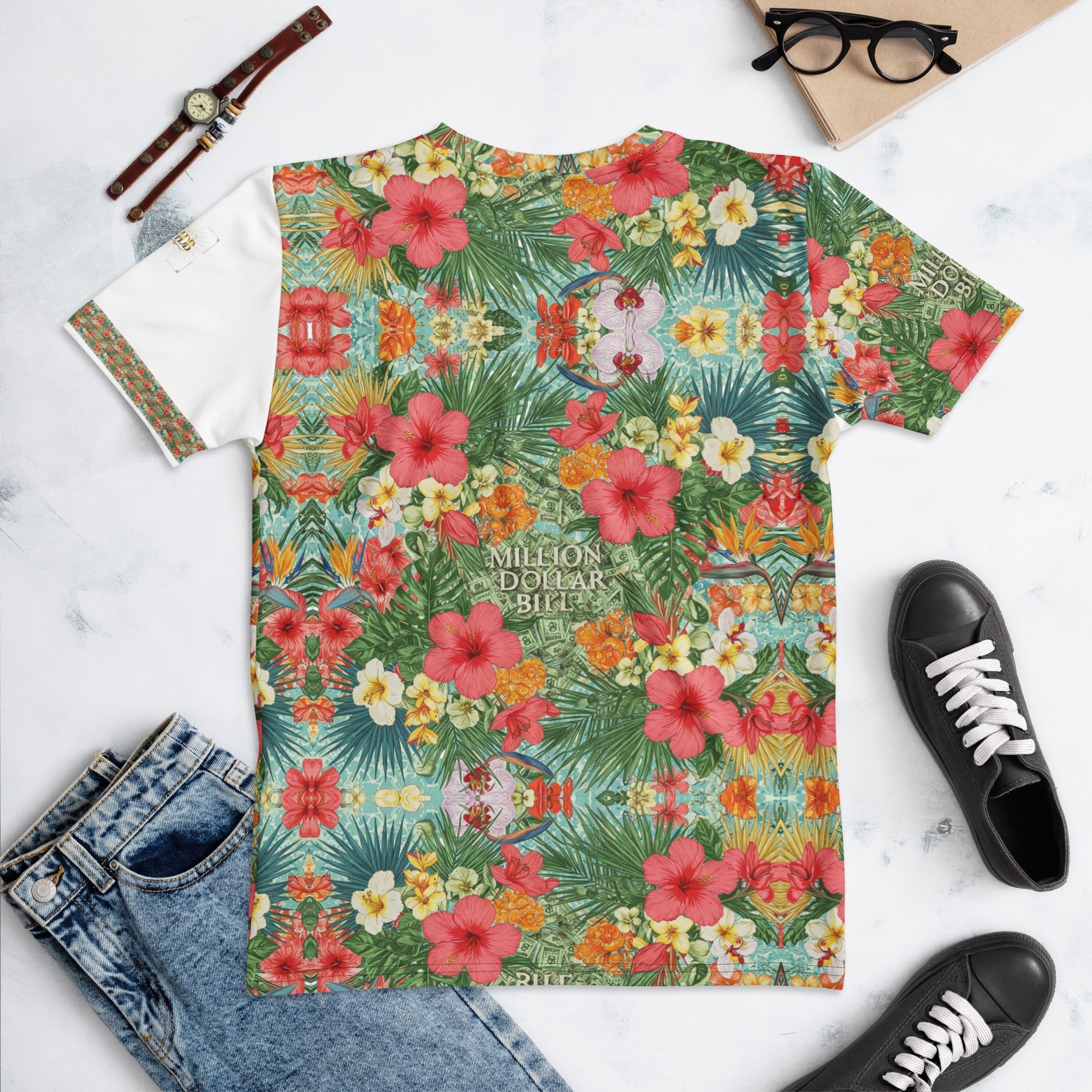 MDB Co. FLORAL BILLS Women's T-shirt - The Million Dollar Bill Co.