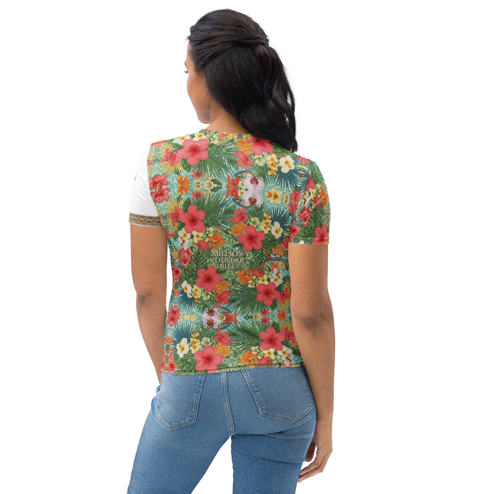 MDB Co. FLORAL BILLS Women's T-shirt - The Million Dollar Bill Co.