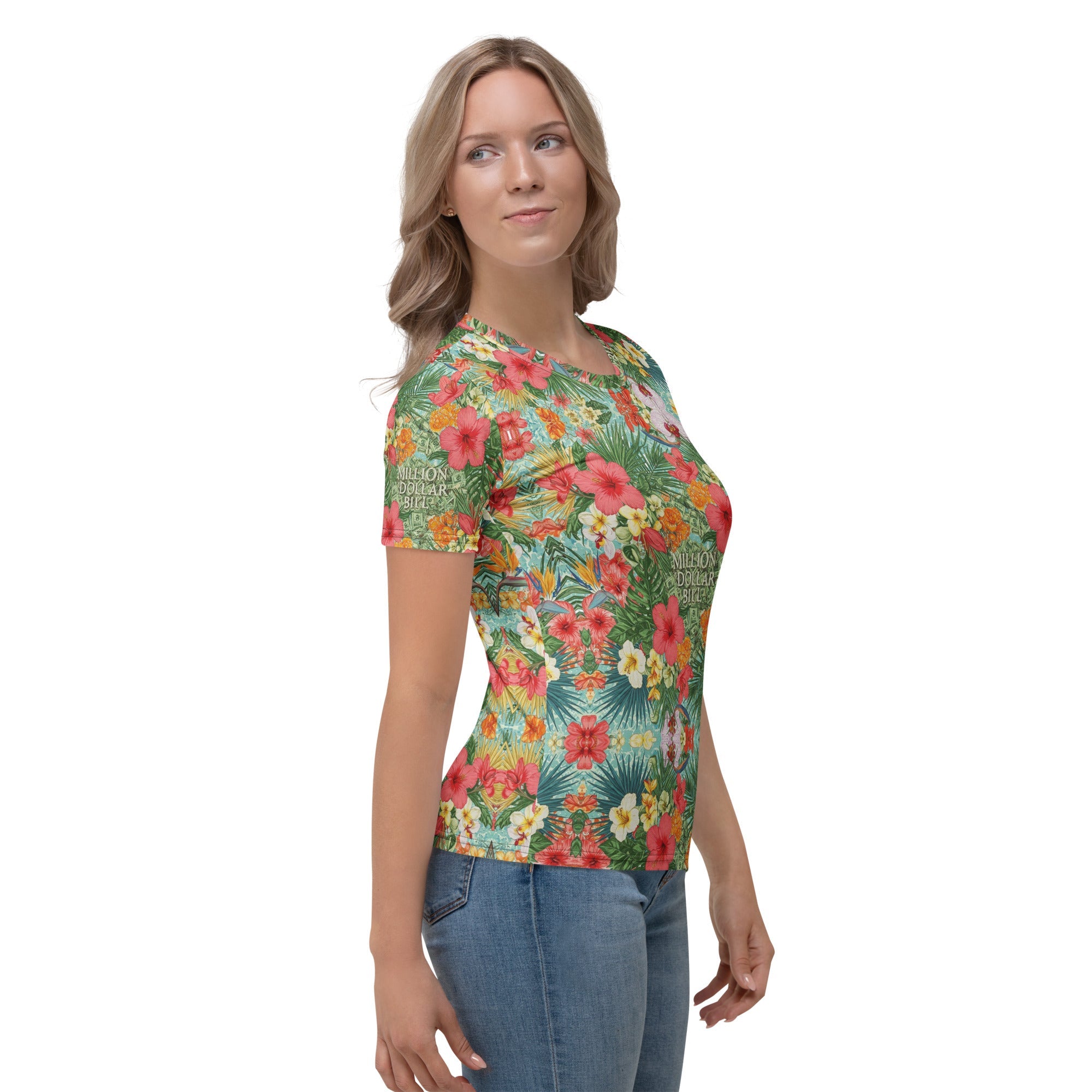 MDB Co. FLORAL BILLS Women's T-shirt - The Million Dollar Bill Co.