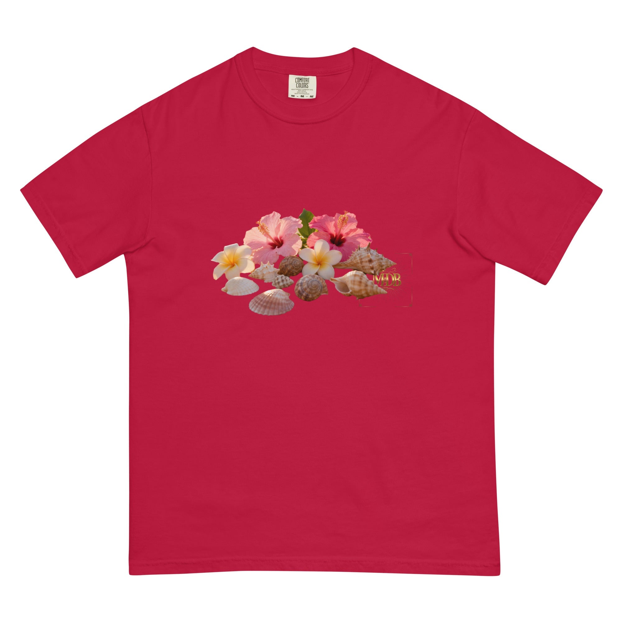 MDB Co. FLORAL PRINT Unisex garment-dyed heavyweight t-shirt - The Million Dollar Bill Co.
