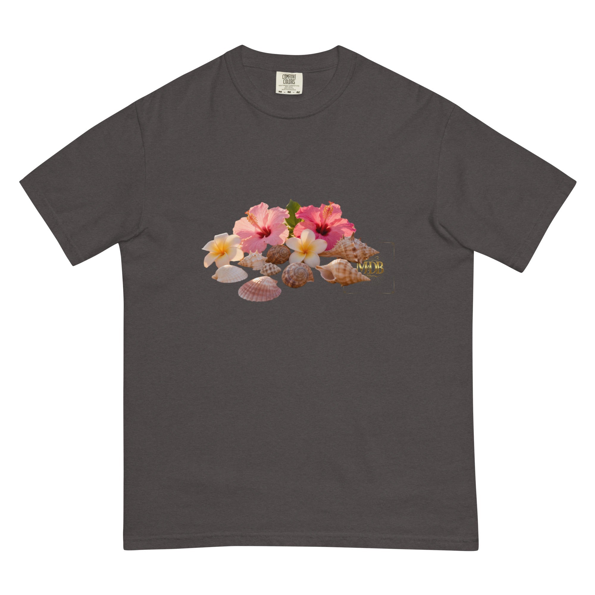 MDB Co. FLORAL PRINT Unisex garment-dyed heavyweight t-shirt - The Million Dollar Bill Co.