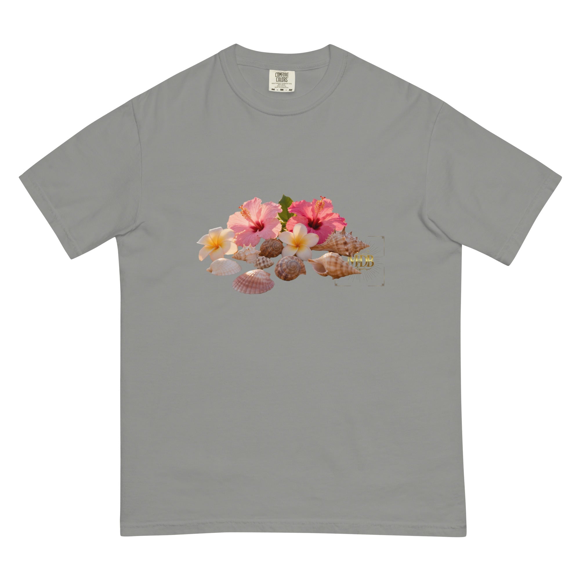 MDB Co. FLORAL Unisex garment - dyed heavyweight t-shirt - The Million Dollar Bill Co.