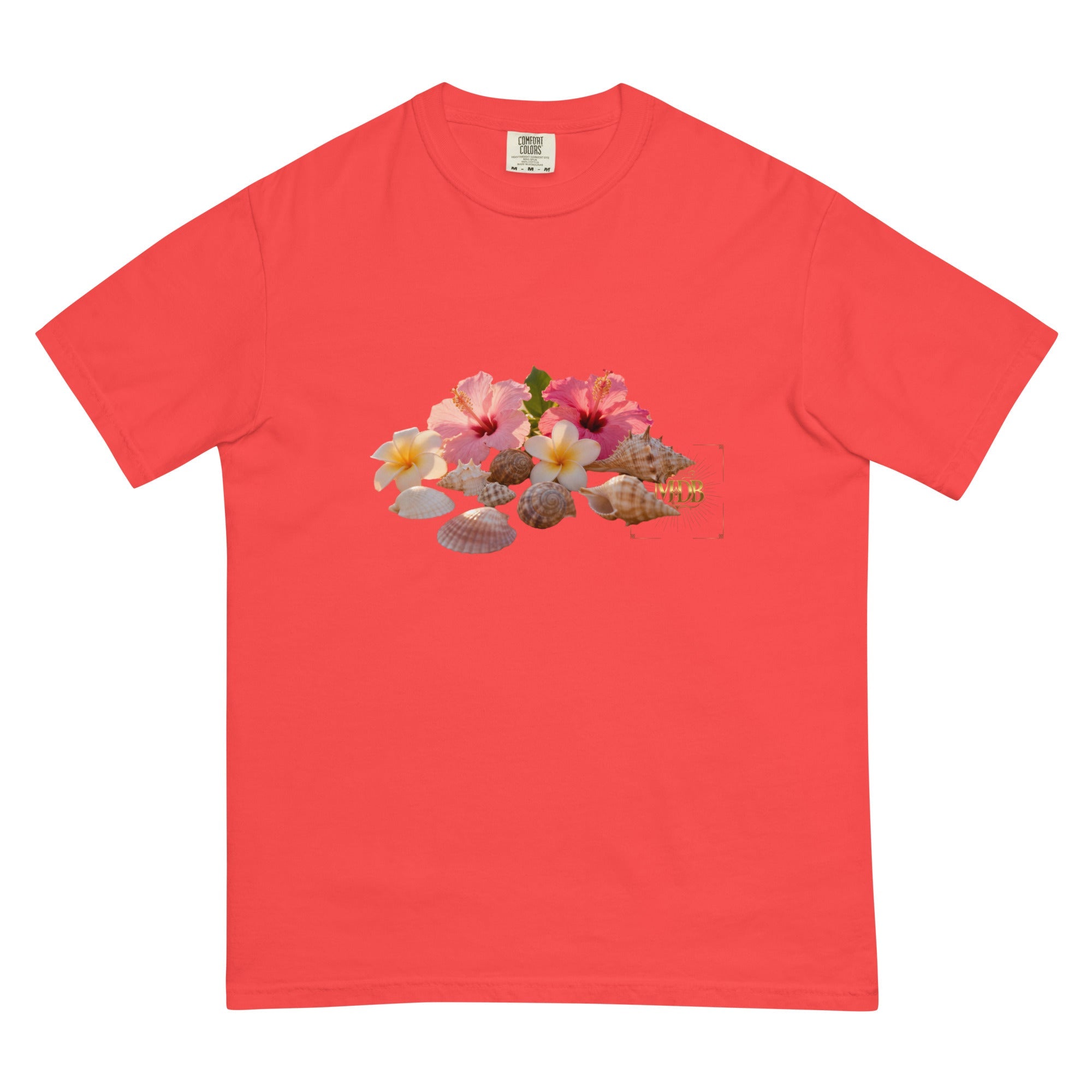MDB Co. FLORAL Unisex garment - dyed heavyweight t-shirt - The Million Dollar Bill Co.