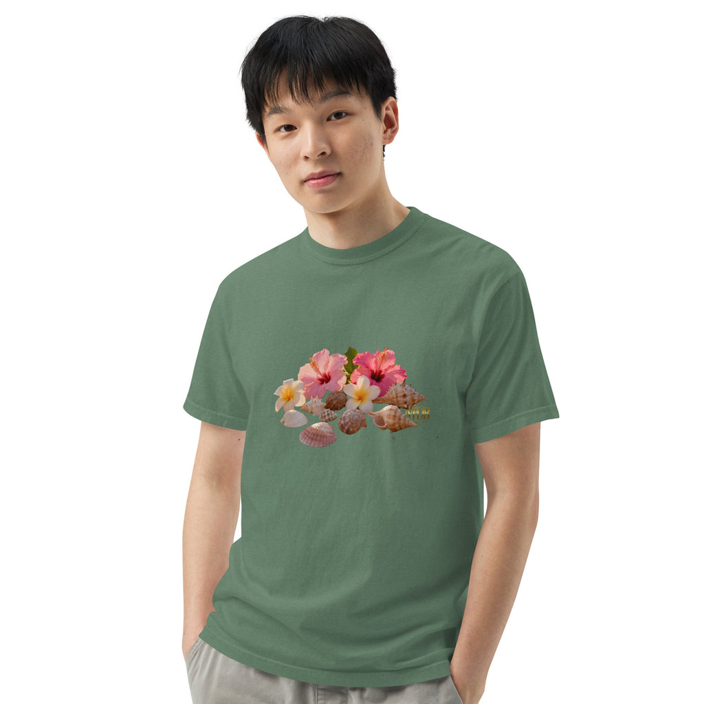 MDB Co. FLORAL Unisex garment - dyed heavyweight t-shirt - The Million Dollar Bill Co.