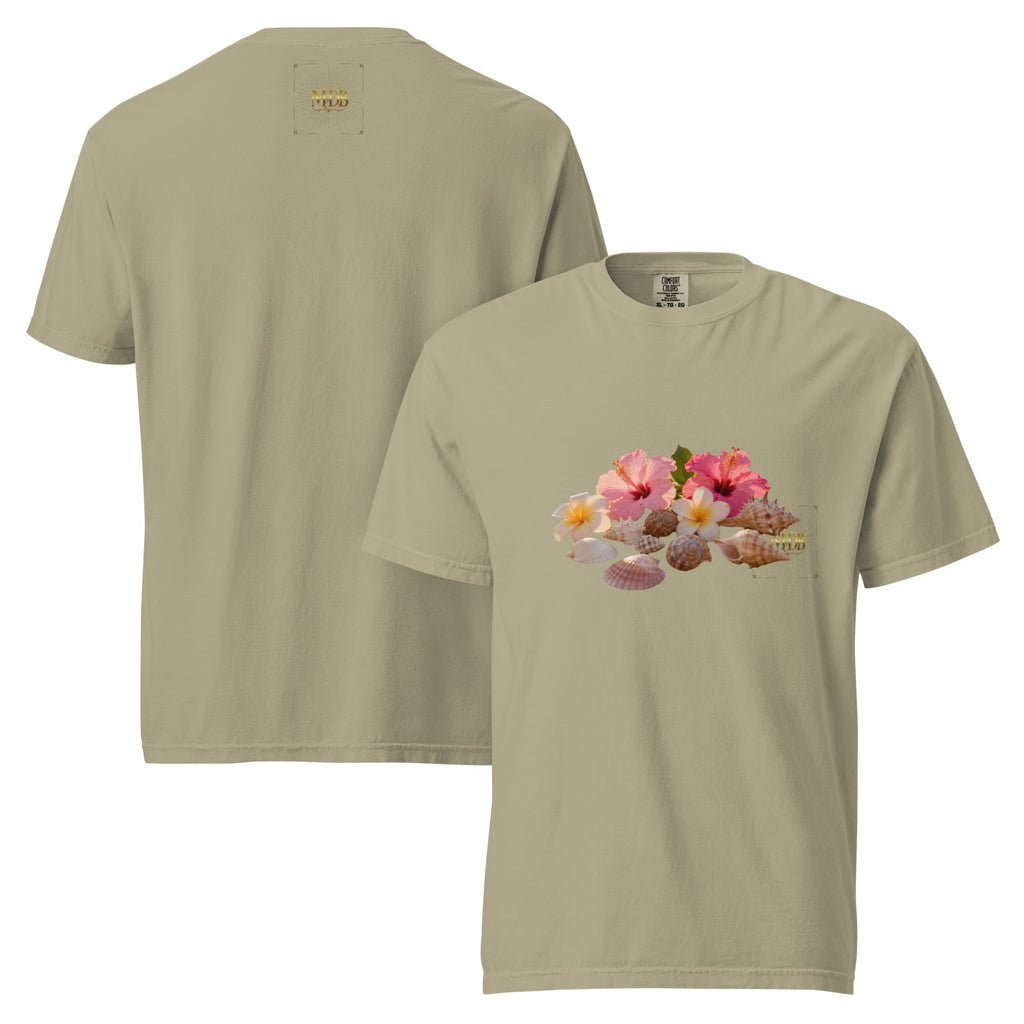MDB Co. FLORAL Unisex garment - dyed heavyweight t-shirt - The Million Dollar Bill Co.