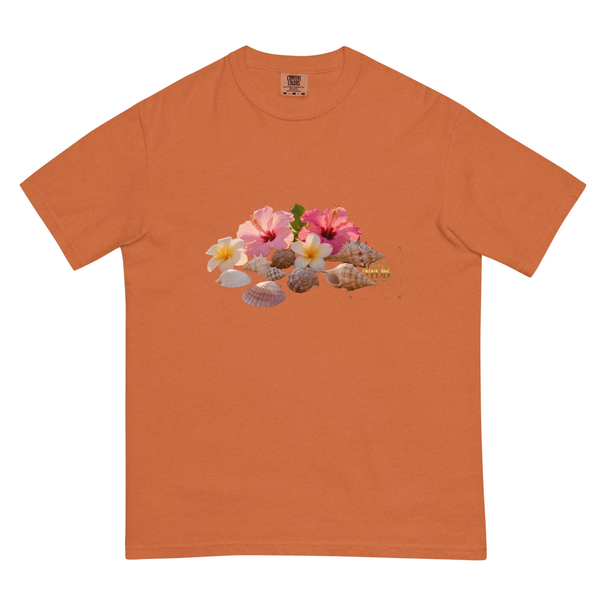 MDB Co. FLORAL Unisex garment - dyed heavyweight t-shirt - The Million Dollar Bill Co.