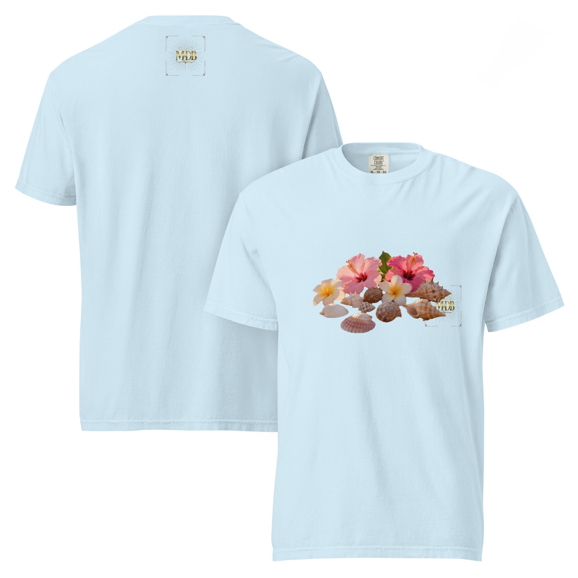 MDB Co. FLORAL Unisex garment - dyed heavyweight t-shirt - The Million Dollar Bill Co.
