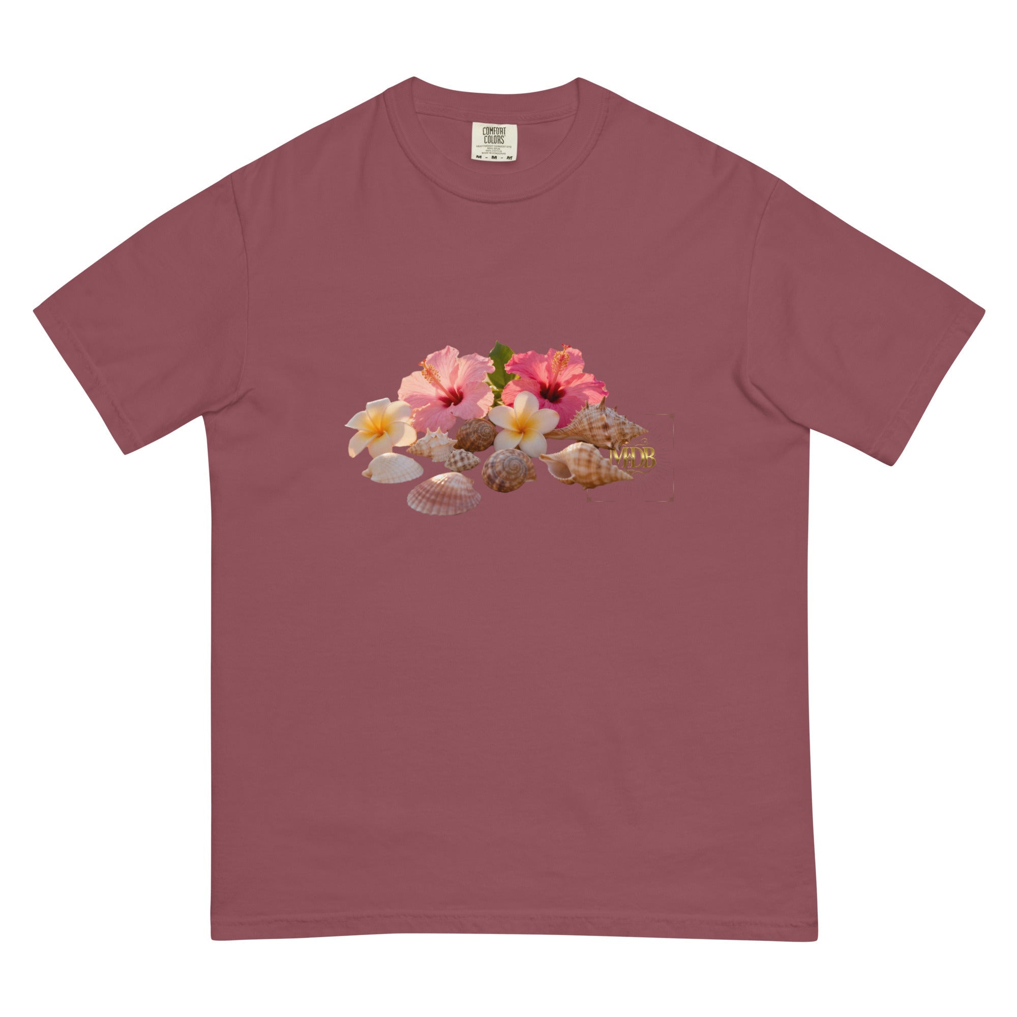 MDB Co. FLORAL PRINT Unisex garment-dyed heavyweight t-shirt - The Million Dollar Bill Co.
