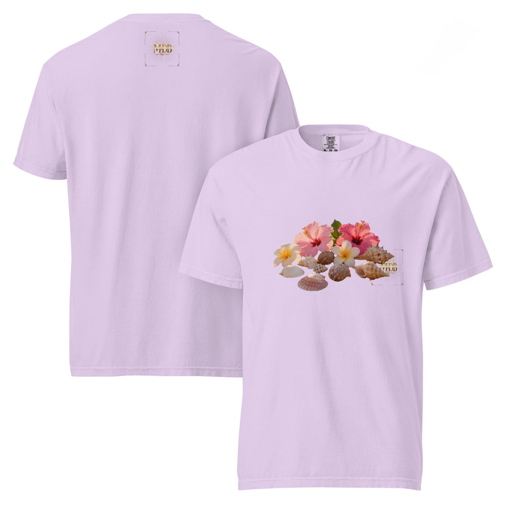 MDB Co. FLORAL Unisex garment - dyed heavyweight t-shirt - The Million Dollar Bill Co.