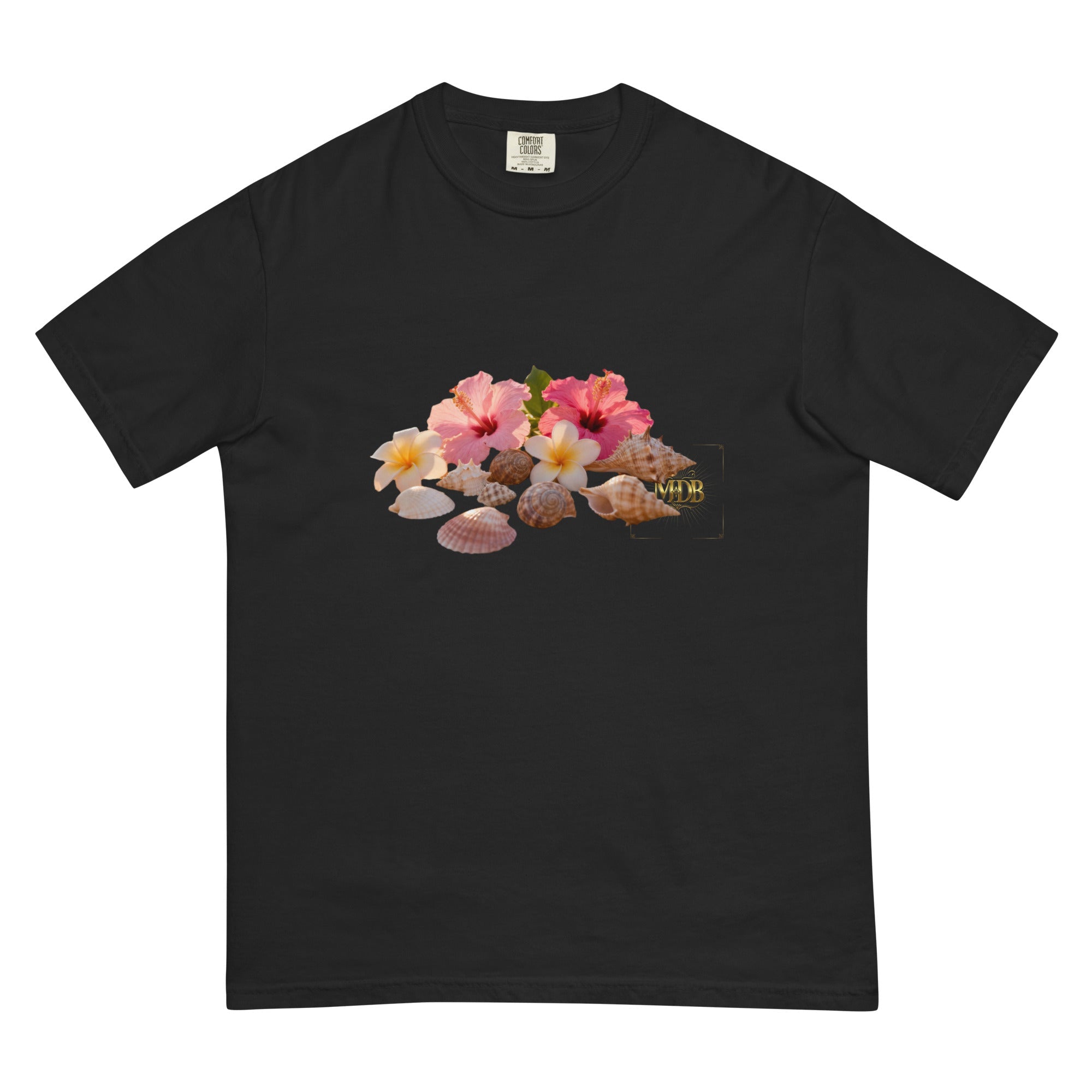 MDB Co. FLORAL PRINT Unisex garment-dyed heavyweight t-shirt - The Million Dollar Bill Co.
