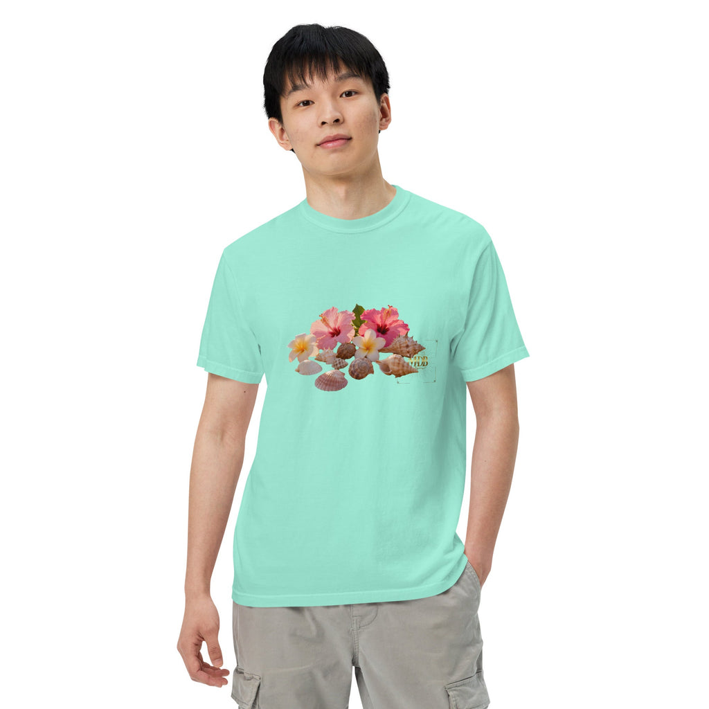 MDB Co. FLORAL Unisex garment - dyed heavyweight t-shirt - The Million Dollar Bill Co.