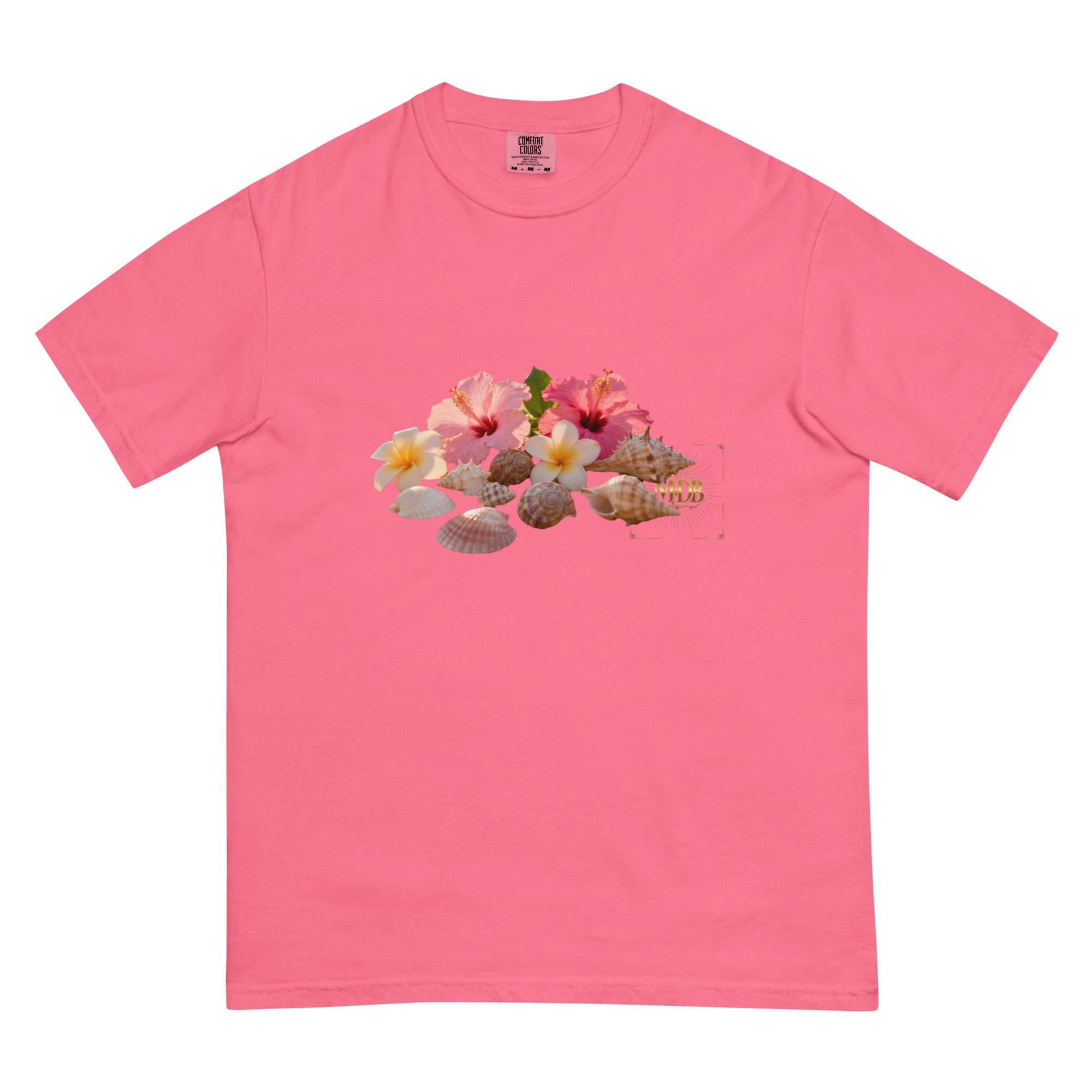MDB Co. FLORAL Unisex garment - dyed heavyweight t-shirt - The Million Dollar Bill Co.
