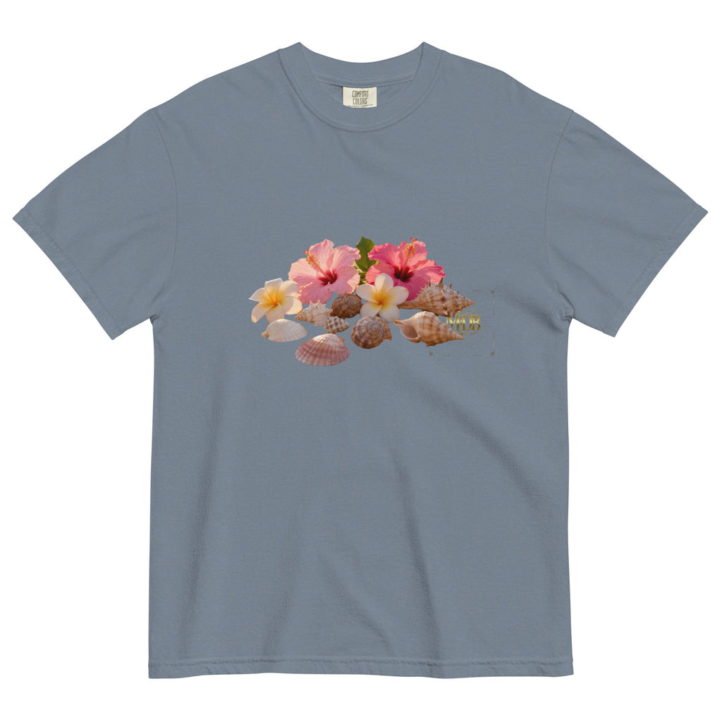 MDB Co. FLORAL Unisex garment - dyed heavyweight t-shirt - The Million Dollar Bill Co.