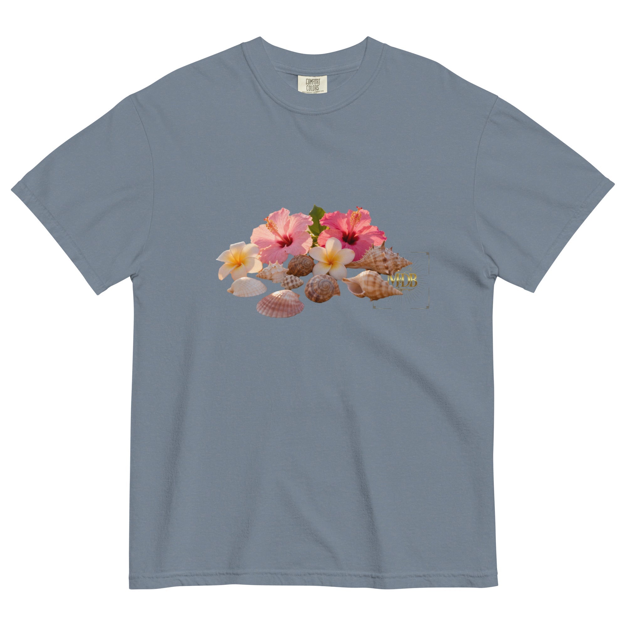 MDB Co. FLORAL Unisex garment - dyed heavyweight t-shirt - The Million Dollar Bill Co.
