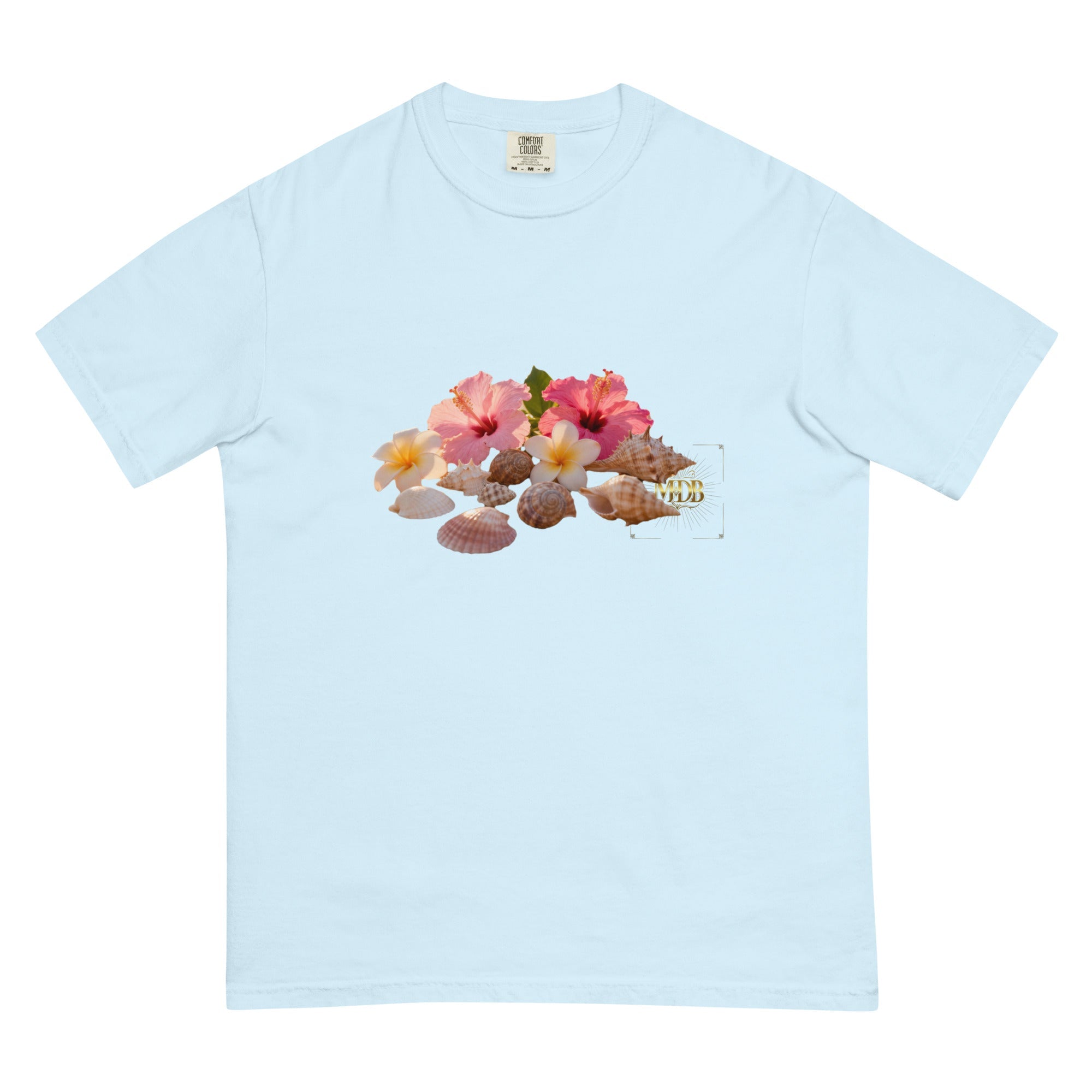 MDB Co. FLORAL Unisex garment - dyed heavyweight t-shirt - The Million Dollar Bill Co.