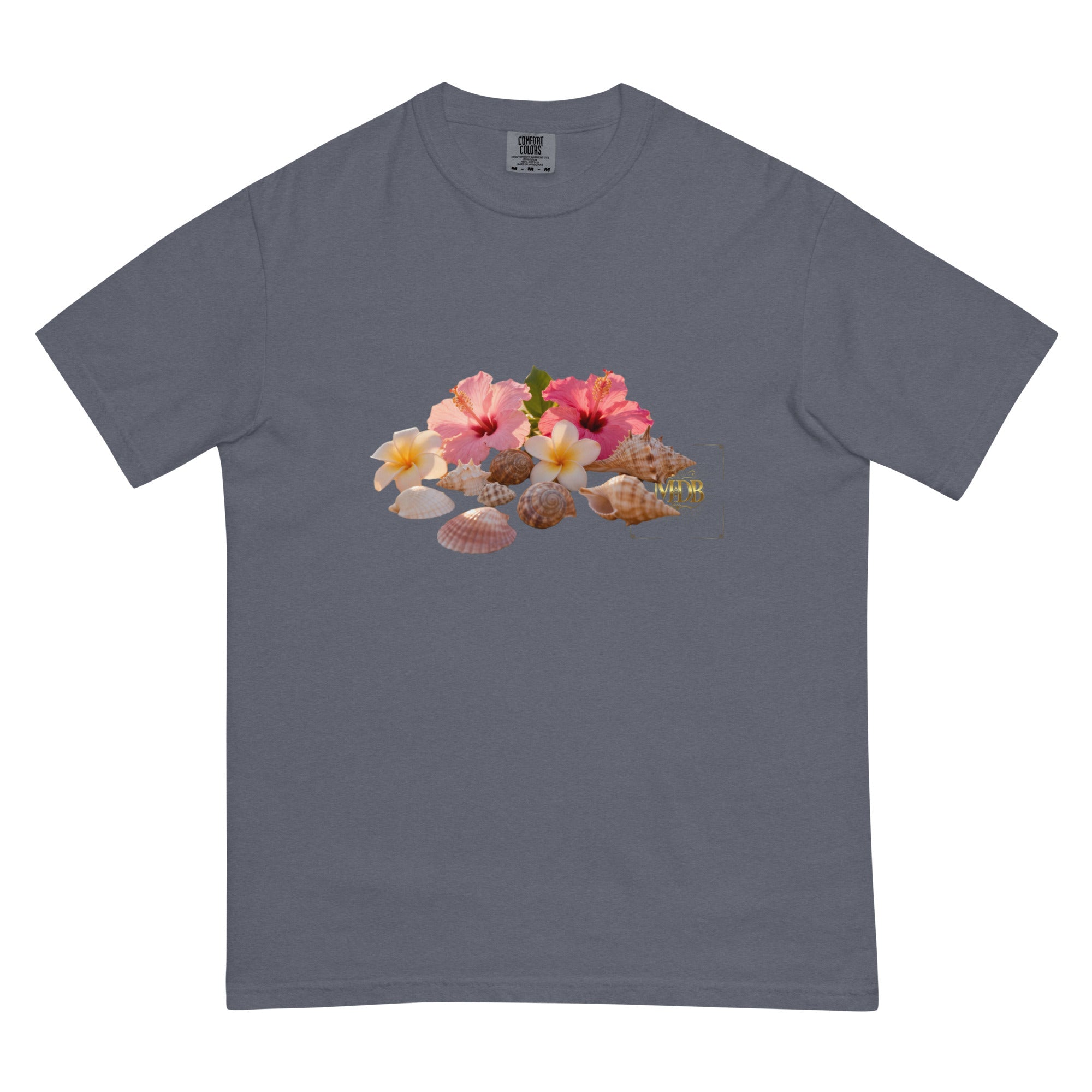 MDB Co. FLORAL PRINT Unisex garment-dyed heavyweight t-shirt - The Million Dollar Bill Co.