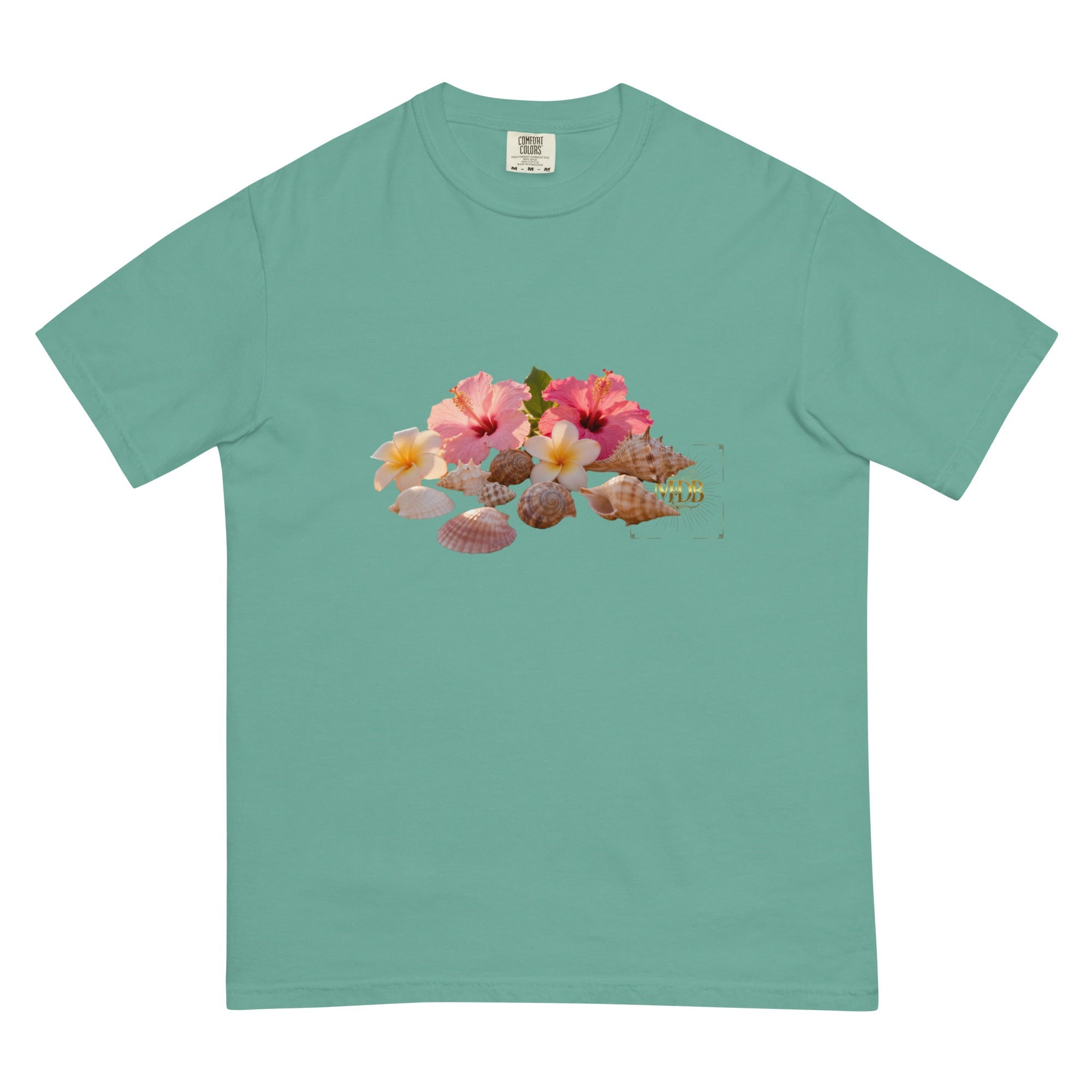 MDB Co. FLORAL Unisex garment - dyed heavyweight t-shirt - The Million Dollar Bill Co.