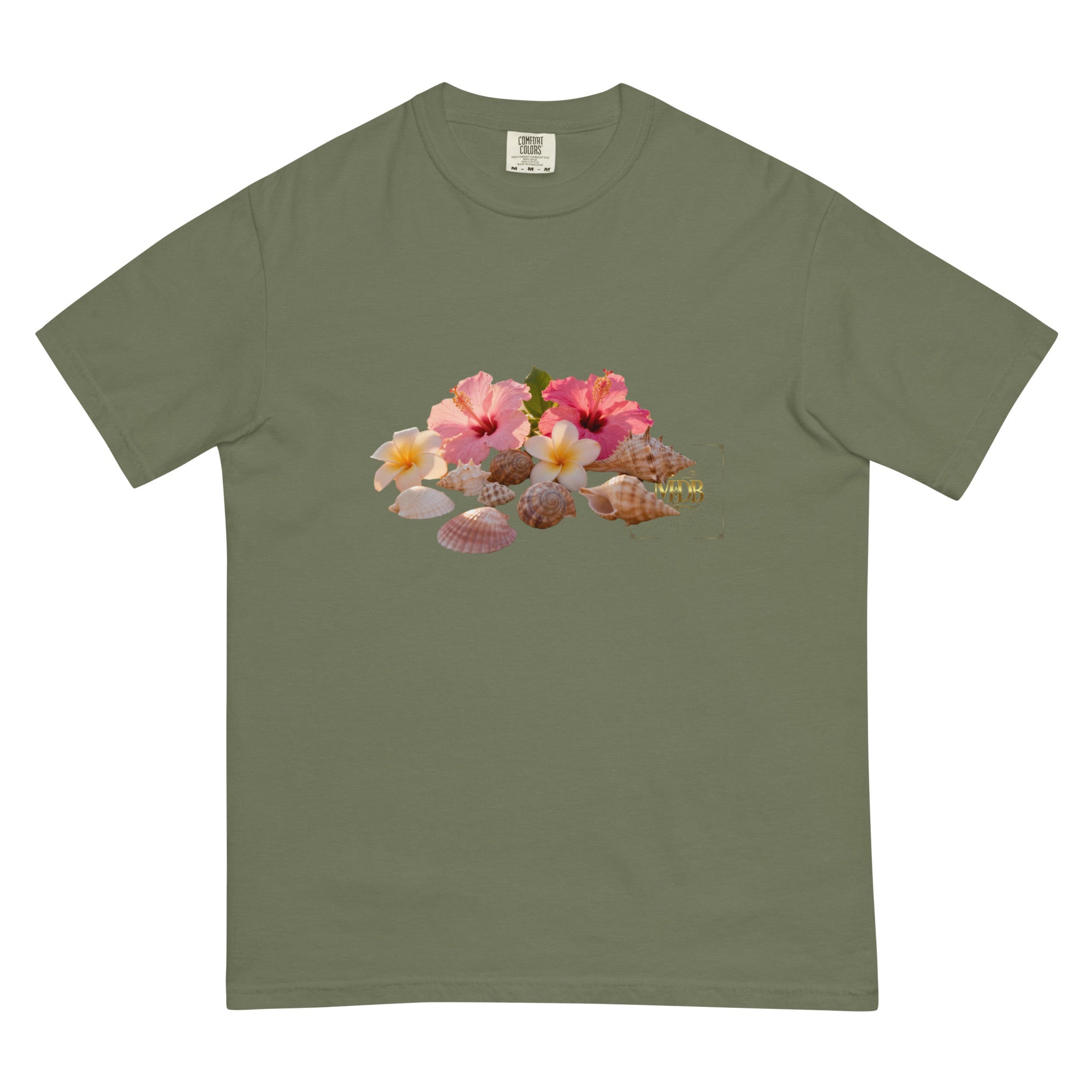 MDB Co. FLORAL Unisex garment - dyed heavyweight t-shirt - The Million Dollar Bill Co.