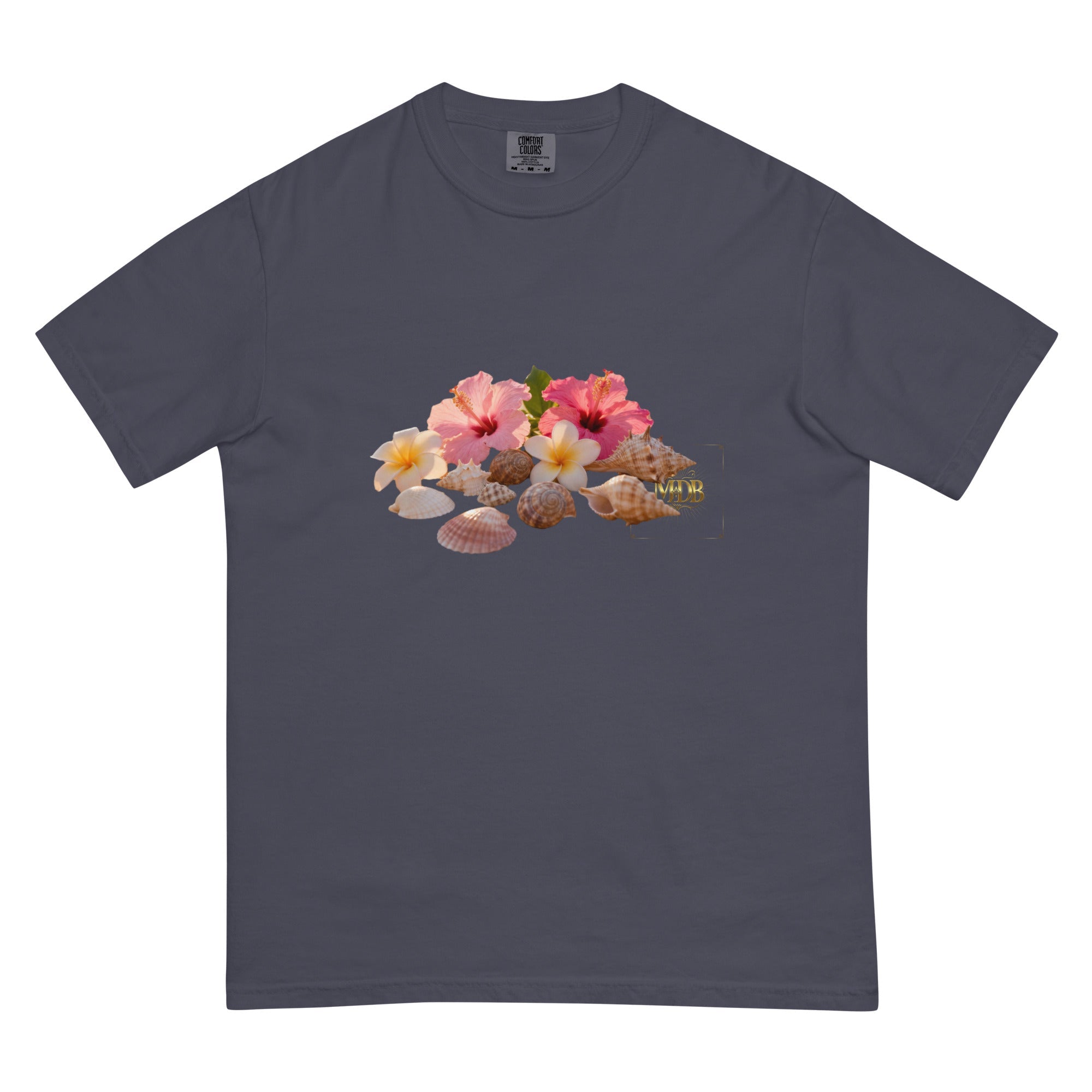 MDB Co. FLORAL PRINT Unisex garment-dyed heavyweight t-shirt - The Million Dollar Bill Co.