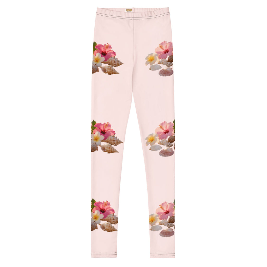 MDB Co. FLORAL Youth Leggings (MISTY ROSE) - The Million Dollar Bill Co.