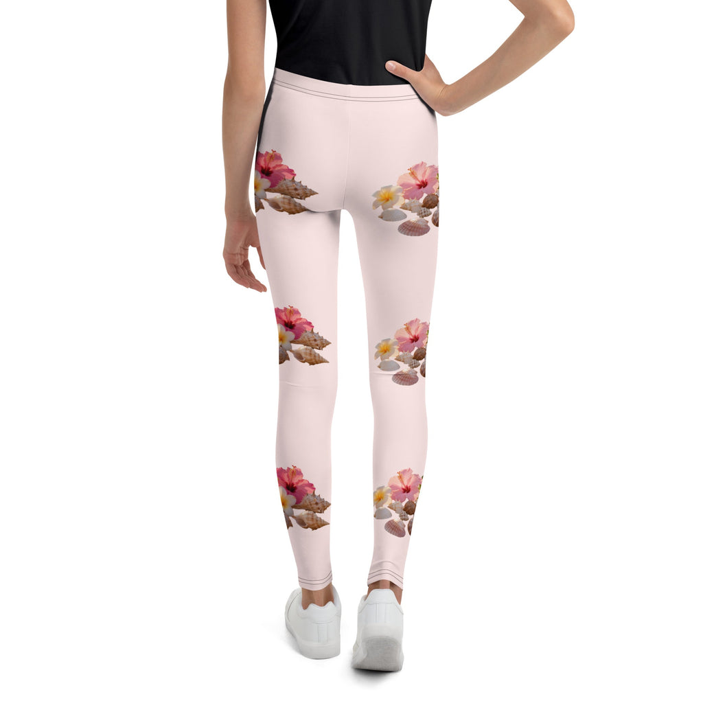 MDB Co. FLORAL Youth Leggings (MISTY ROSE) - The Million Dollar Bill Co.