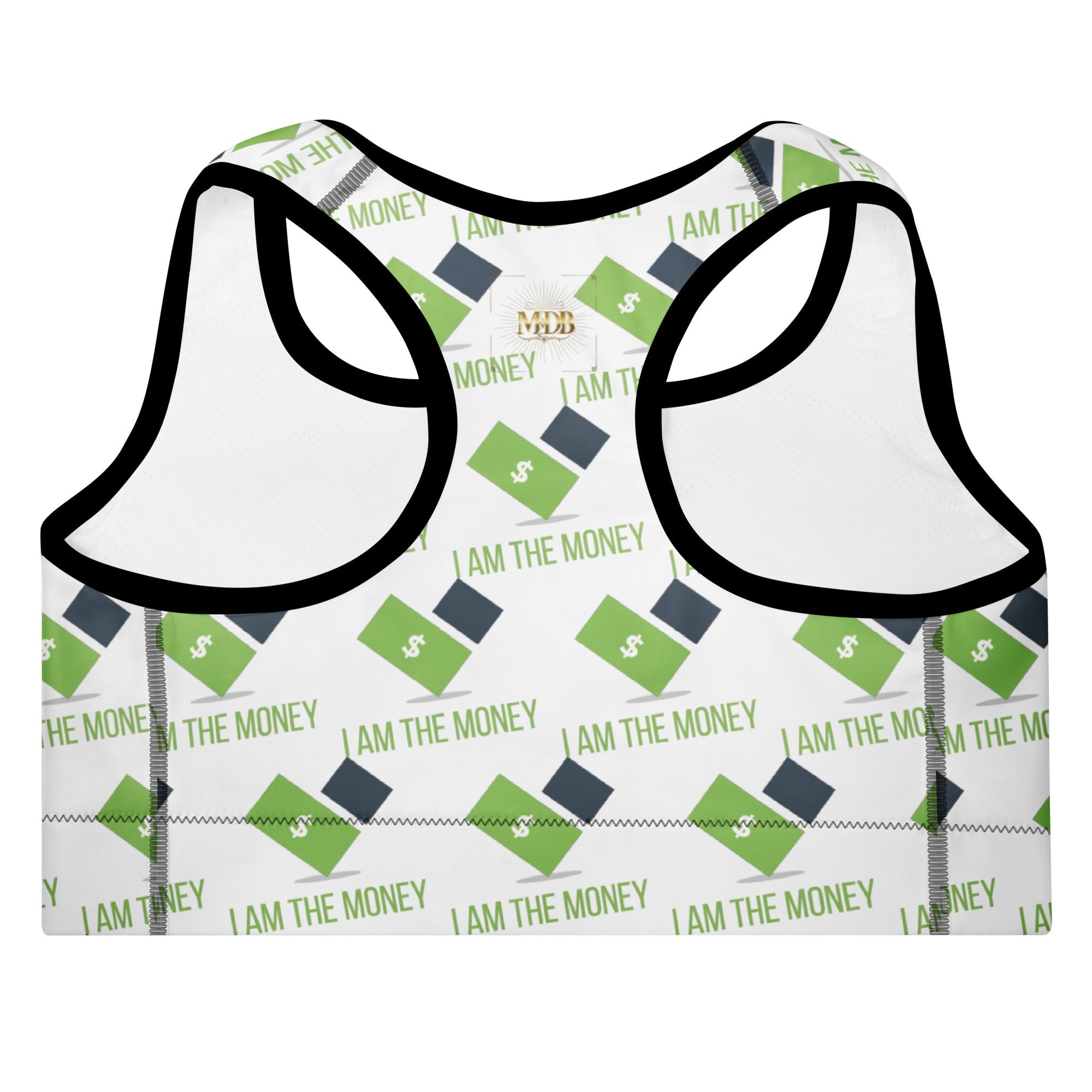 MDB Co. I AM Padded Sports Bra - The Million Dollar Bill Co.