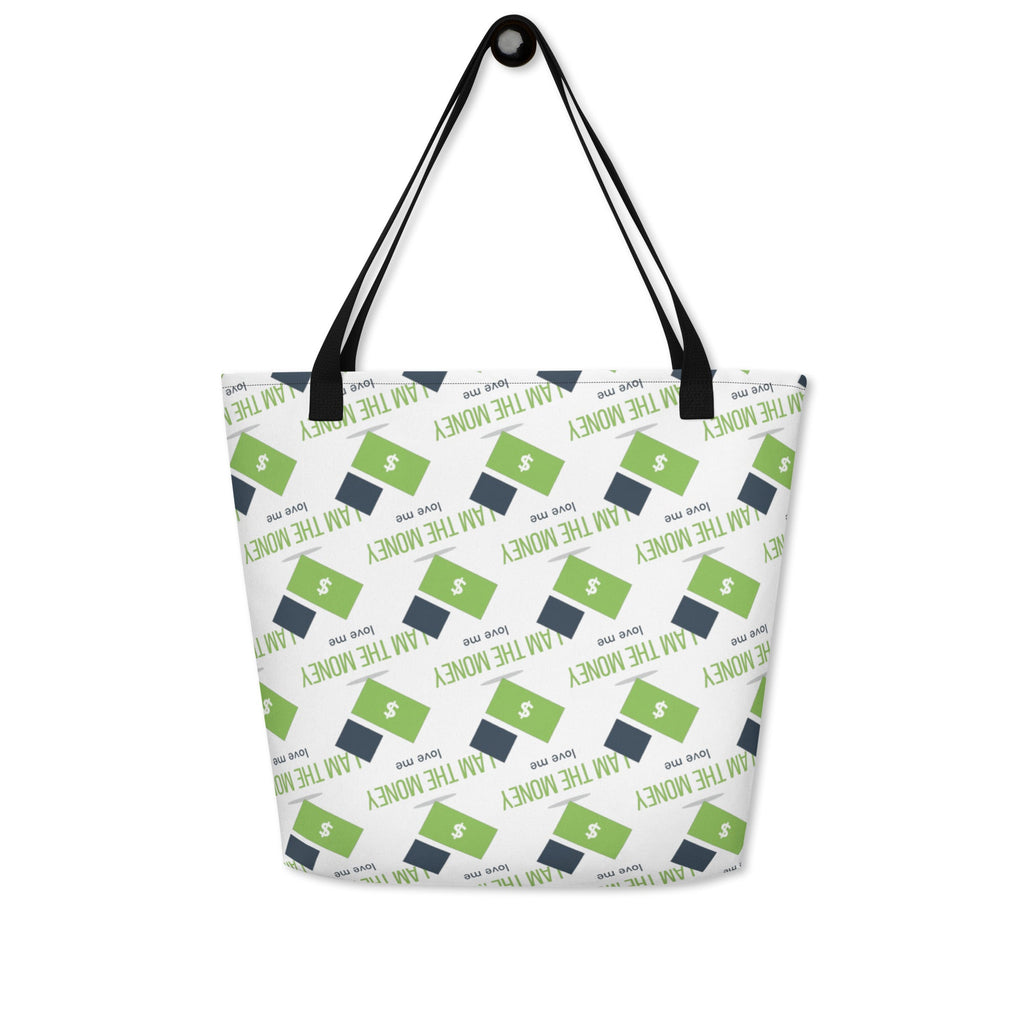 MDB Co. "I AM" THE MONEY All - Over Print Large Tote Bag - The Million Dollar Bill Co.