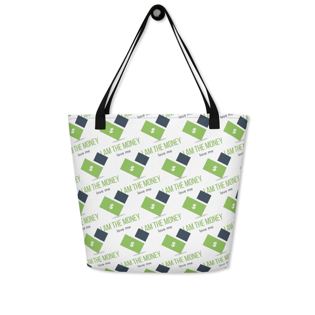 MDB Co. "I AM" THE MONEY All - Over Print Large Tote Bag - The Million Dollar Bill Co.