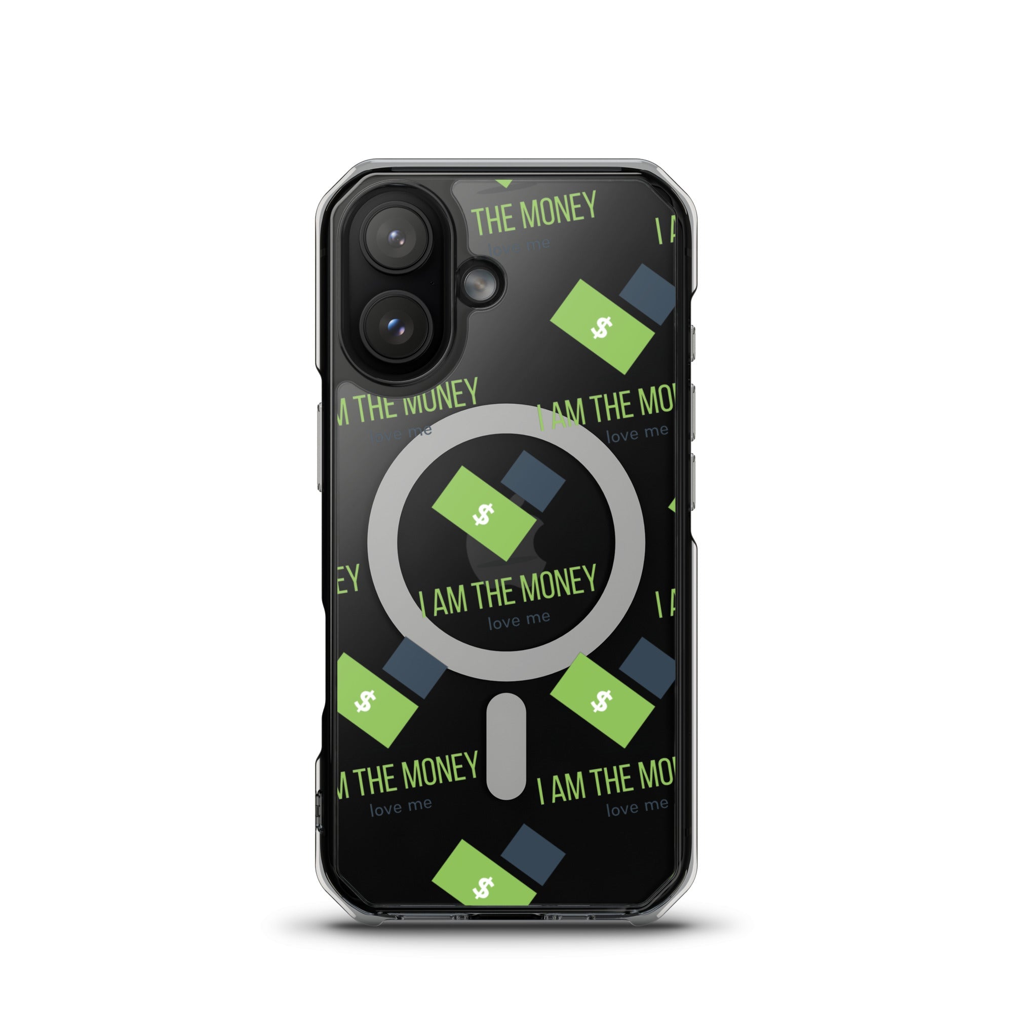 MDB Co. "I AM" THE MONEY MagSafe® clear case for iPhone® - The Million Dollar Bill Co.