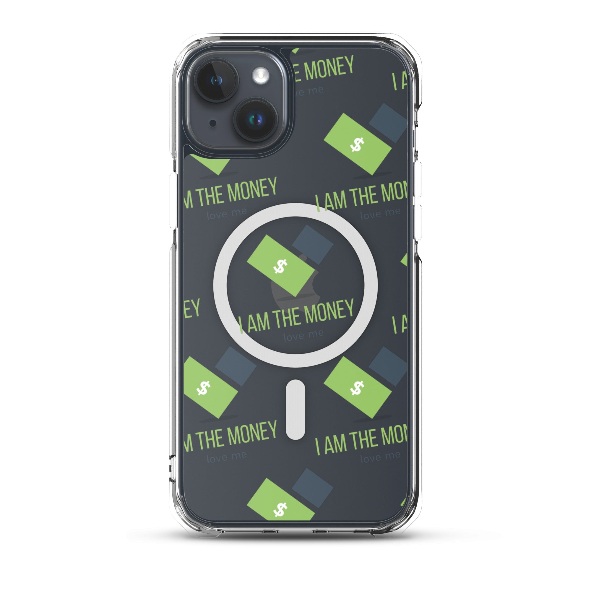 MDB Co. "I AM" THE MONEY MagSafe® clear case for iPhone® - The Million Dollar Bill Co.