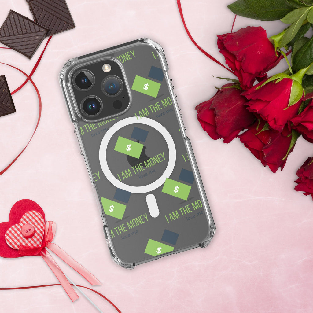 MDB Co. "I AM" THE MONEY MagSafe® clear case for iPhone® - The Million Dollar Bill Co.