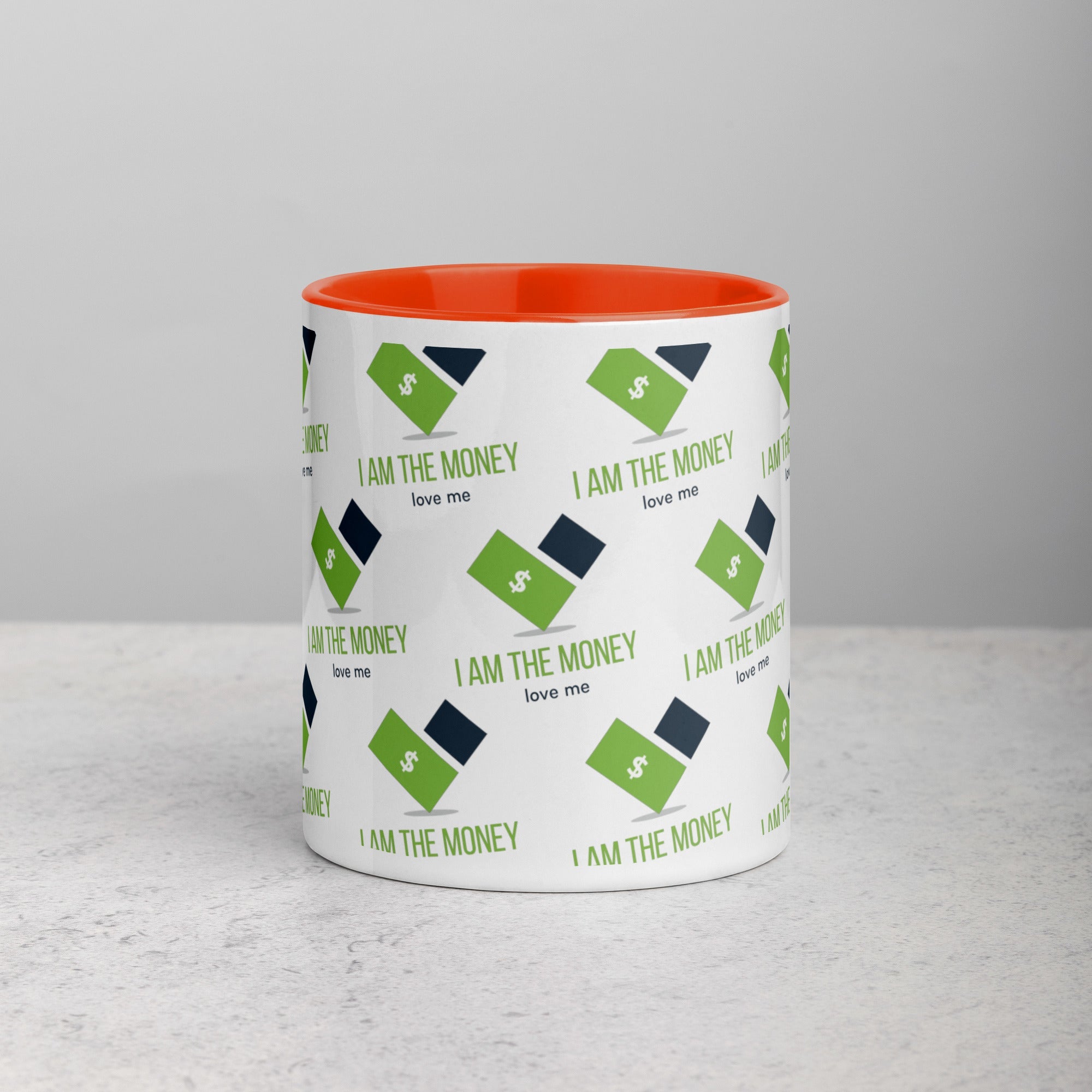 MDB Co. "I AM" THE MONEY Mug with Color Inside - The Million Dollar Bill Co.