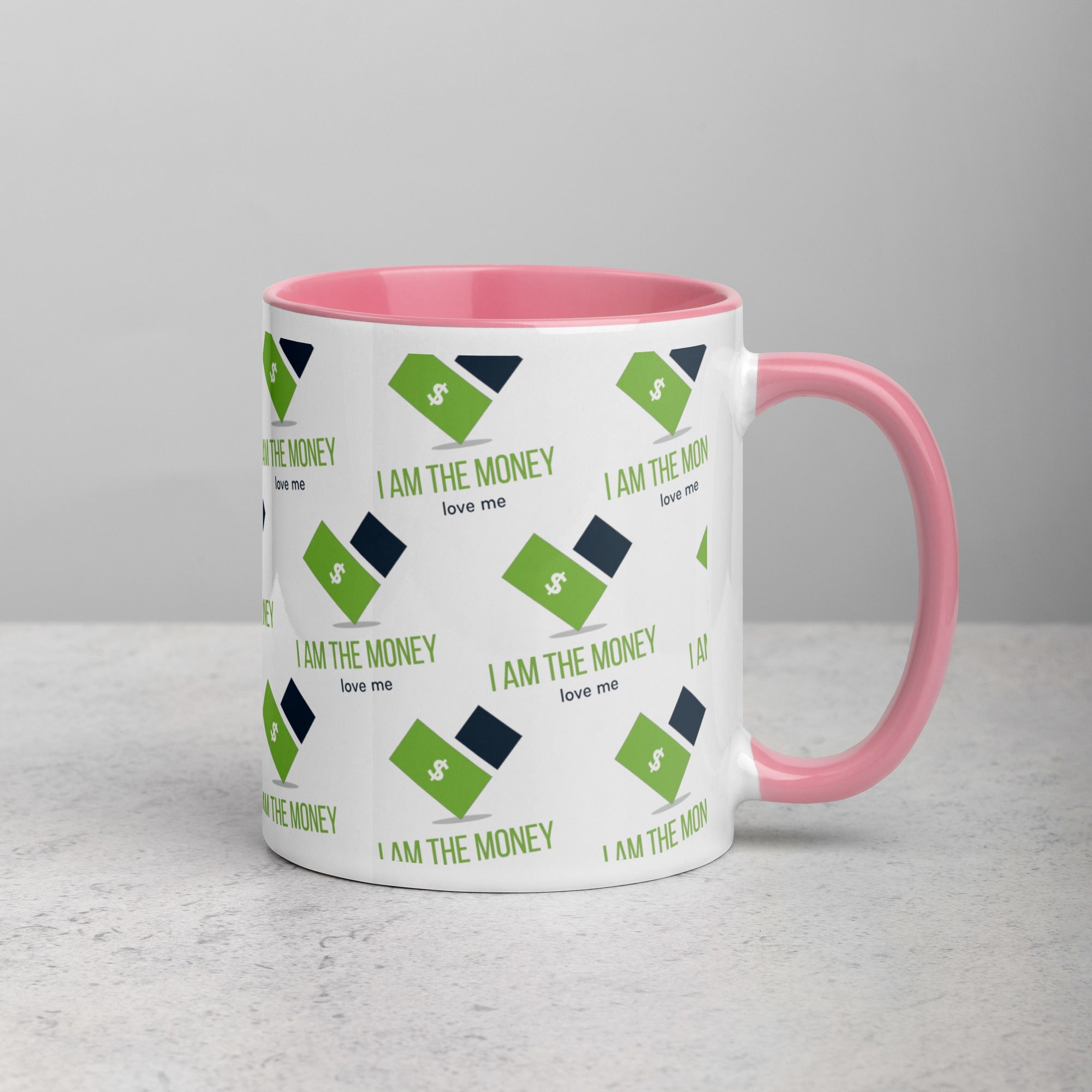 MDB Co. "I AM" THE MONEY Mug with Color Inside - The Million Dollar Bill Co.
