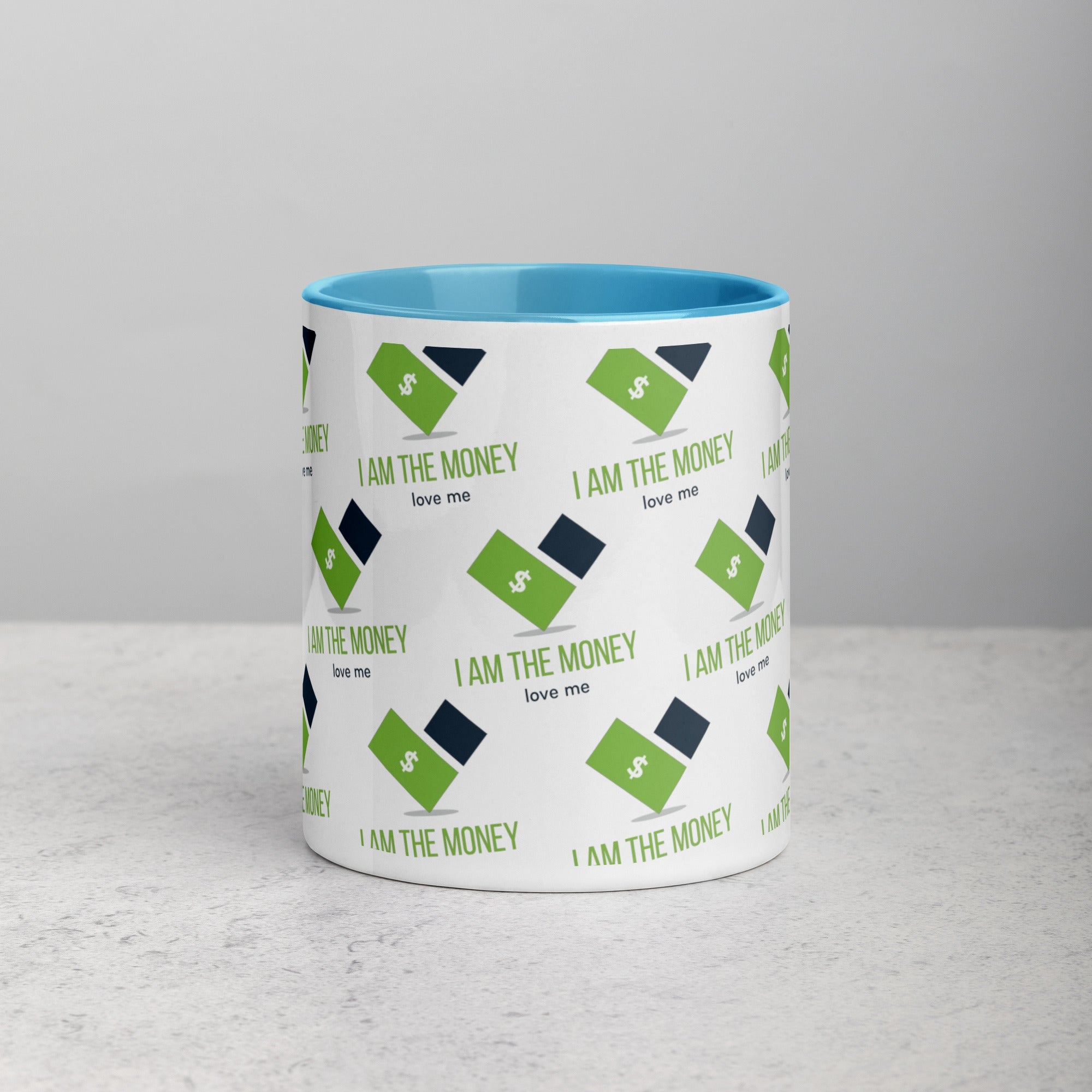 MDB Co. "I AM" THE MONEY Mug with Color Inside - The Million Dollar Bill Co.